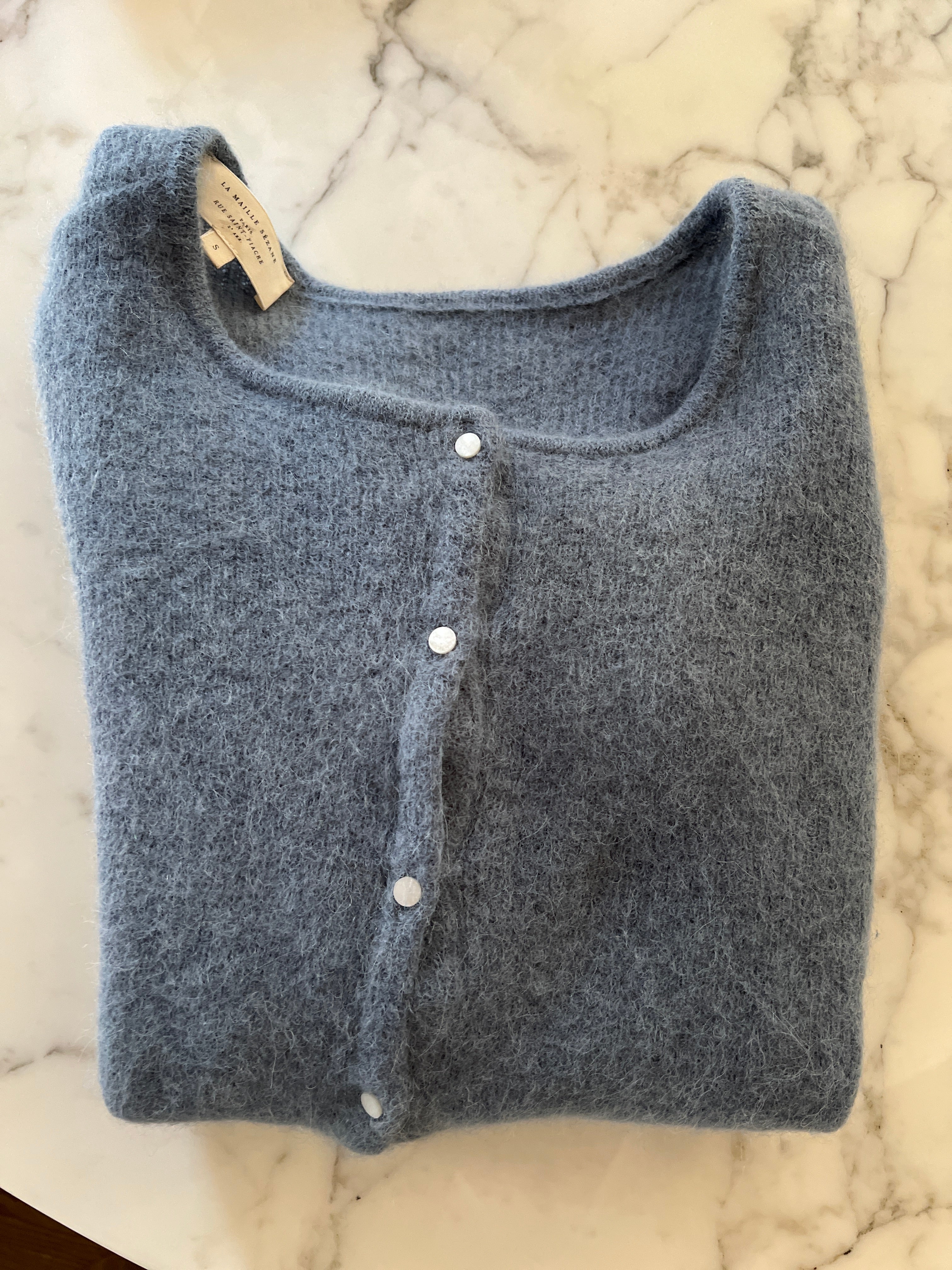 Gilet Gaspard Sezane bleu vintage