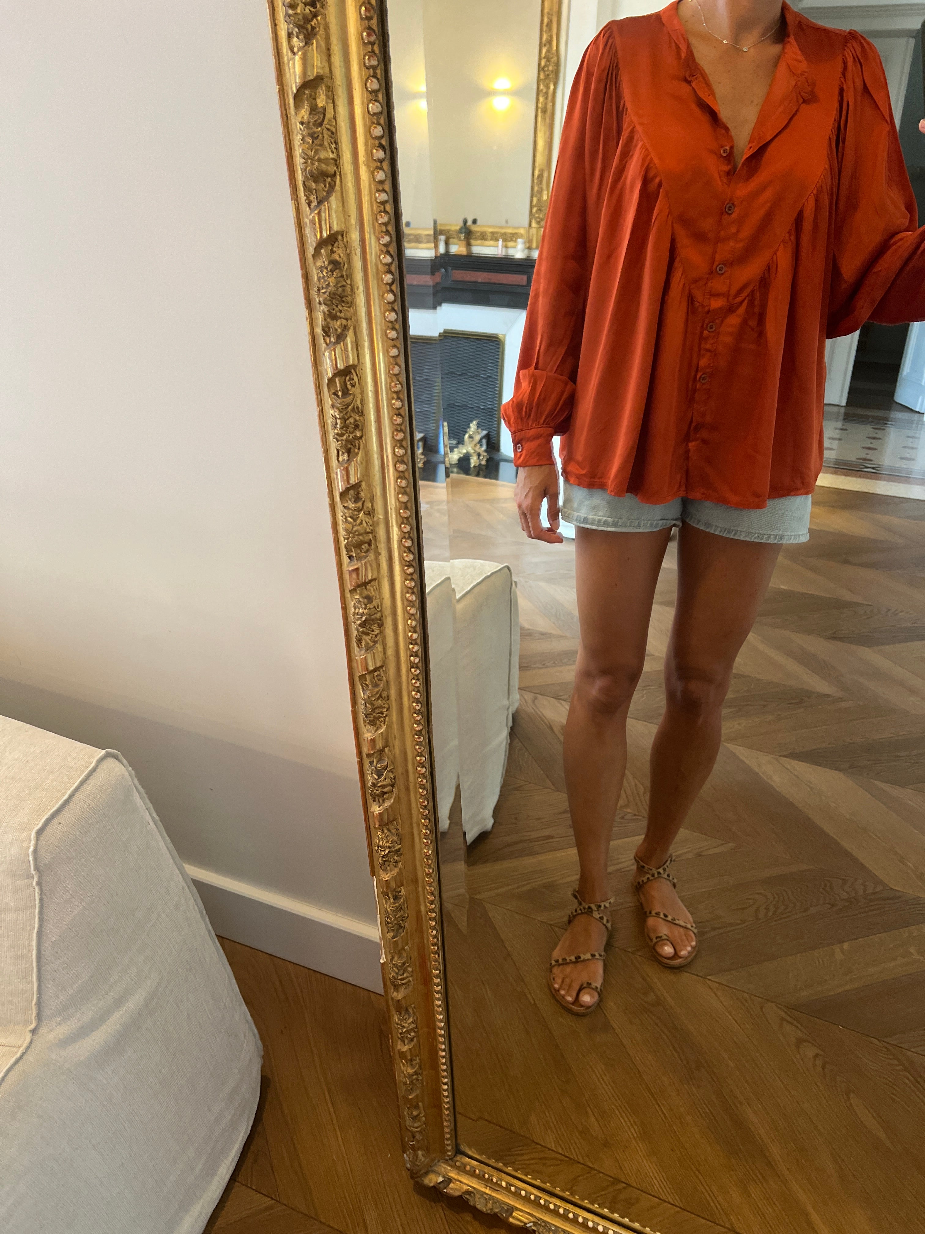 Blouse Johanna Paris orange cuivré