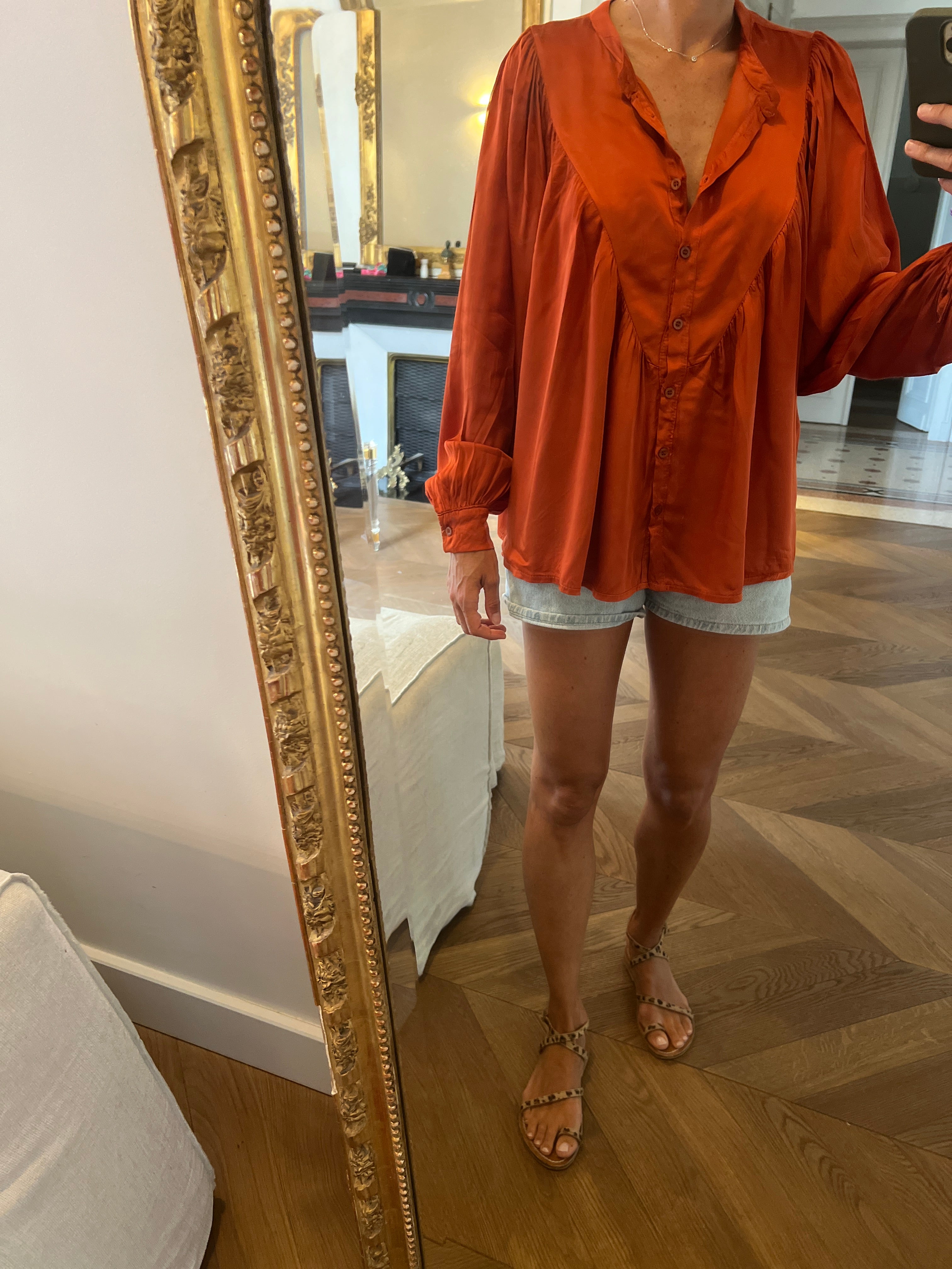 Blouse Johanna Paris orange cuivré