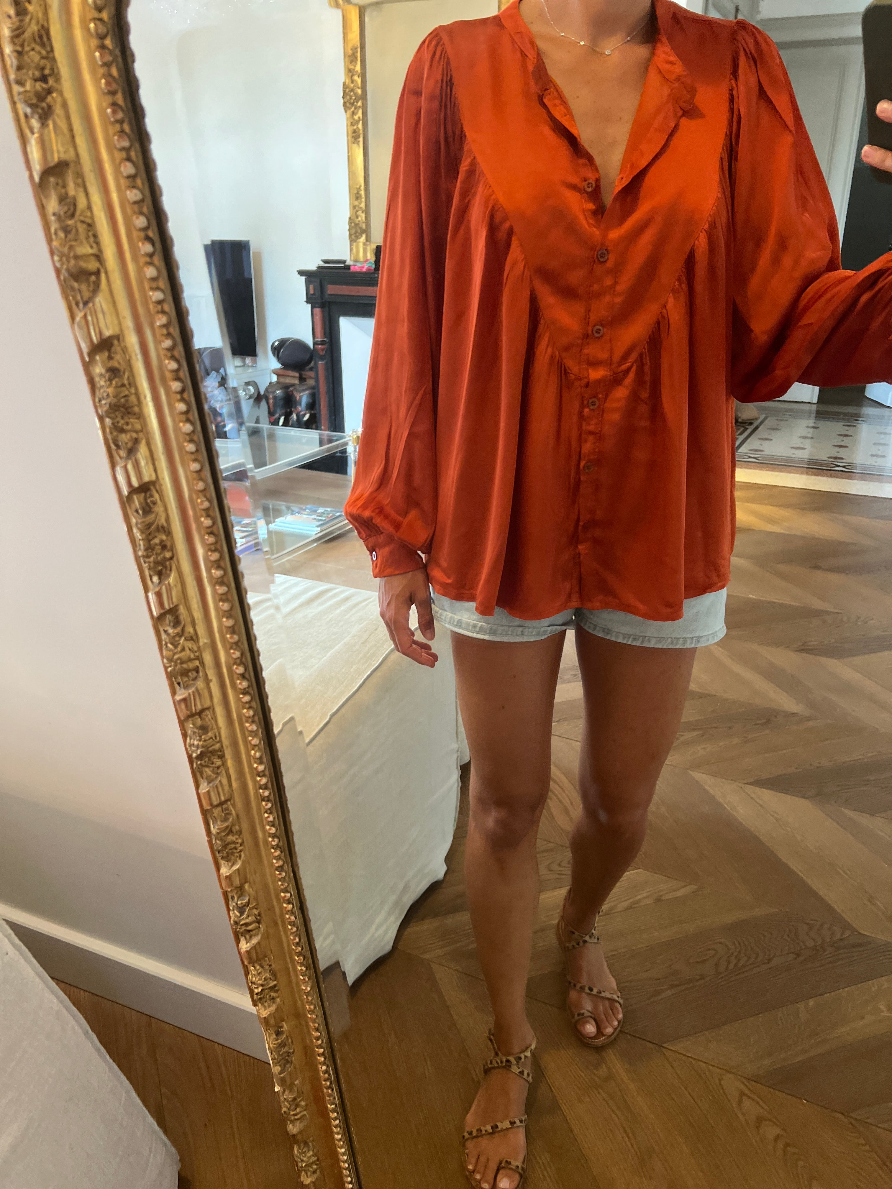 Blouse Johanna Paris orange cuivré