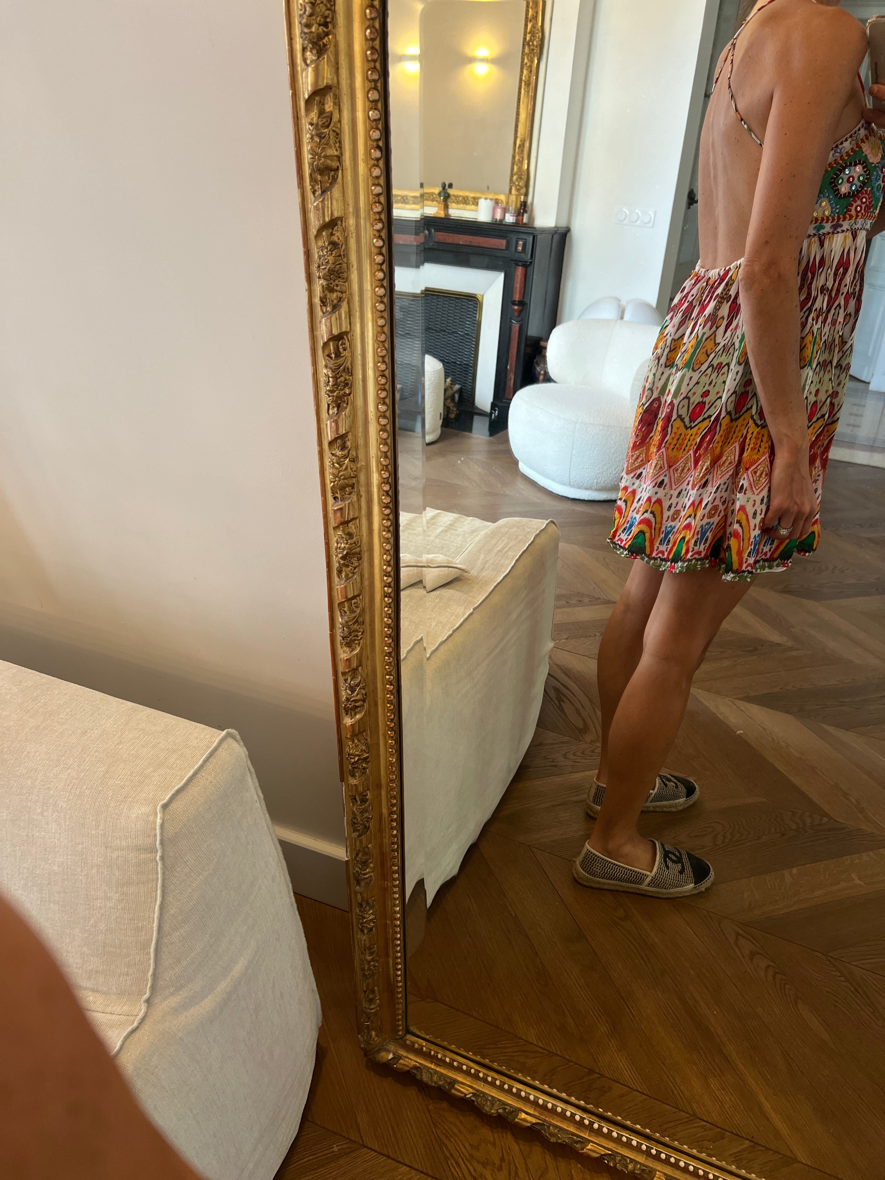 Ariane Brodier Robe à bretelles dos croisé Zara colorée