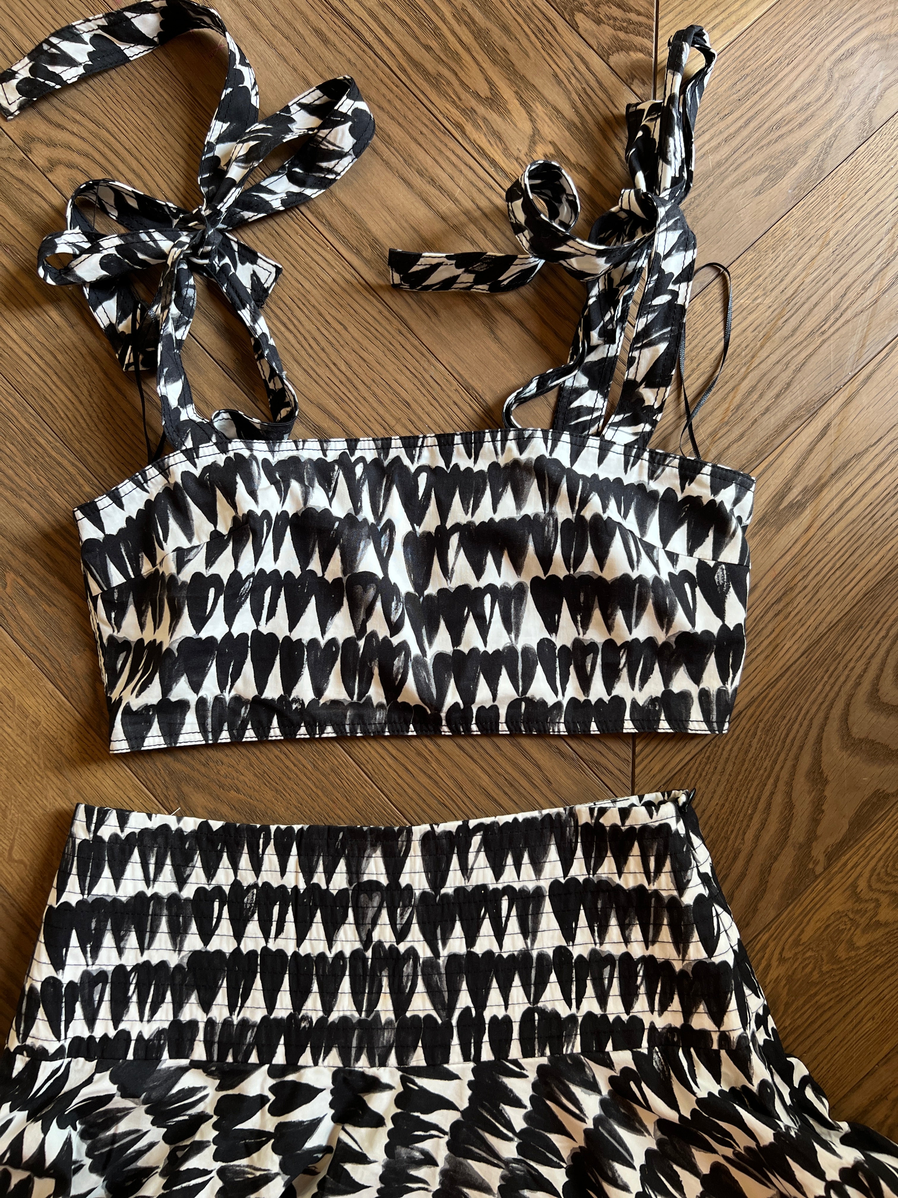 Ariane Brodier Ensemble Zara crop top et jupe longue