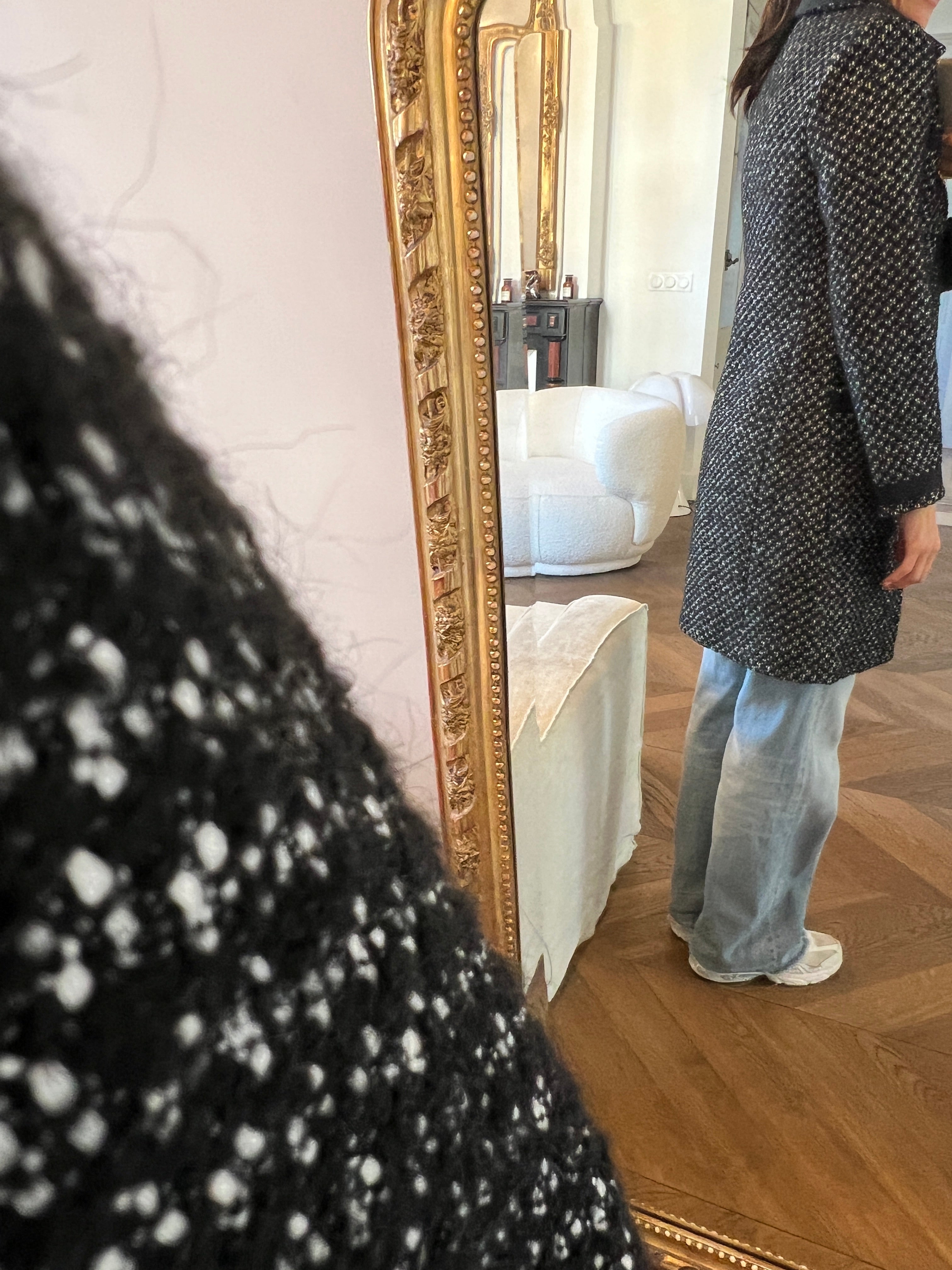 Maje  - Manteau boutons argentés avec poches