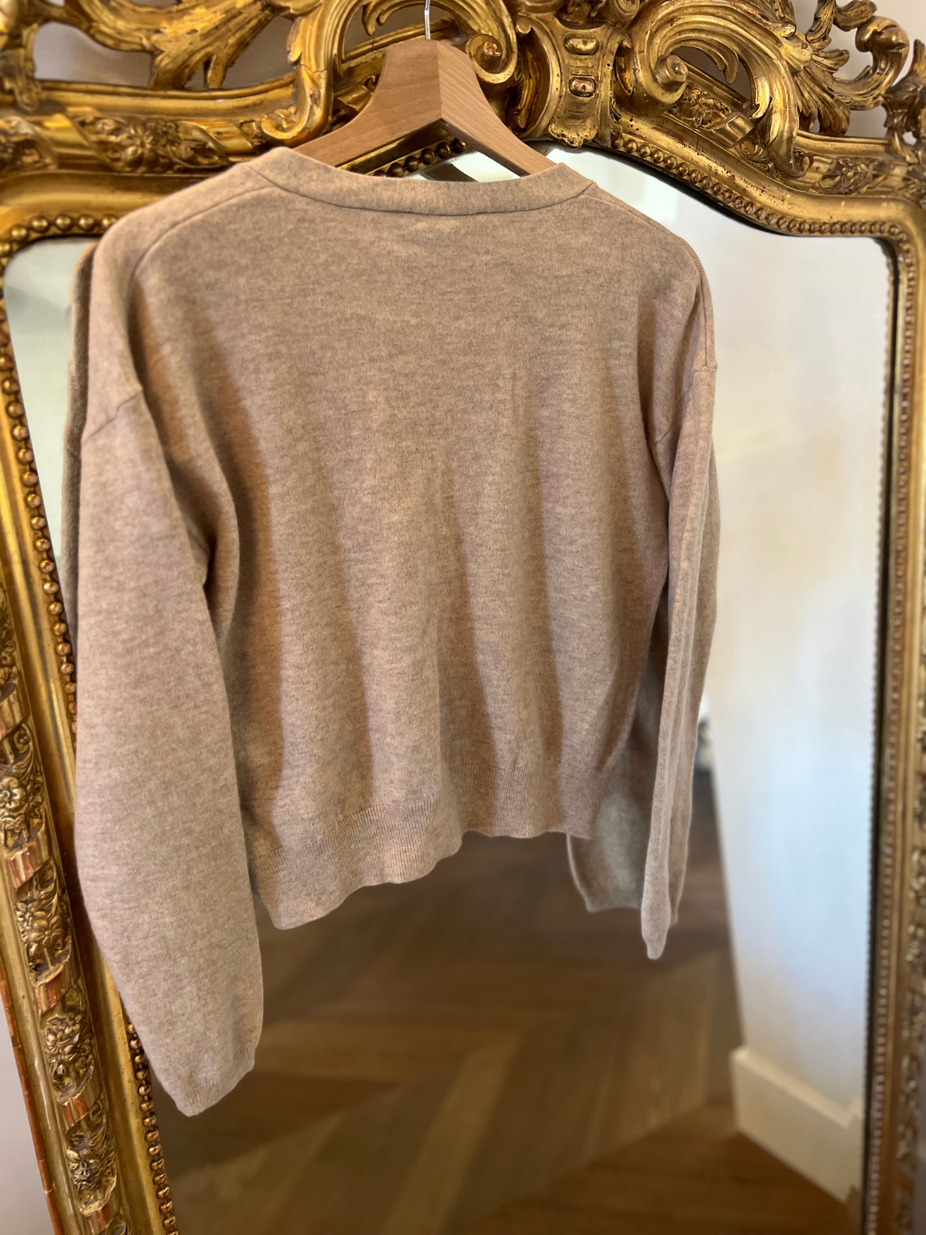 Kookai - Gilet beige en laine et cachemire