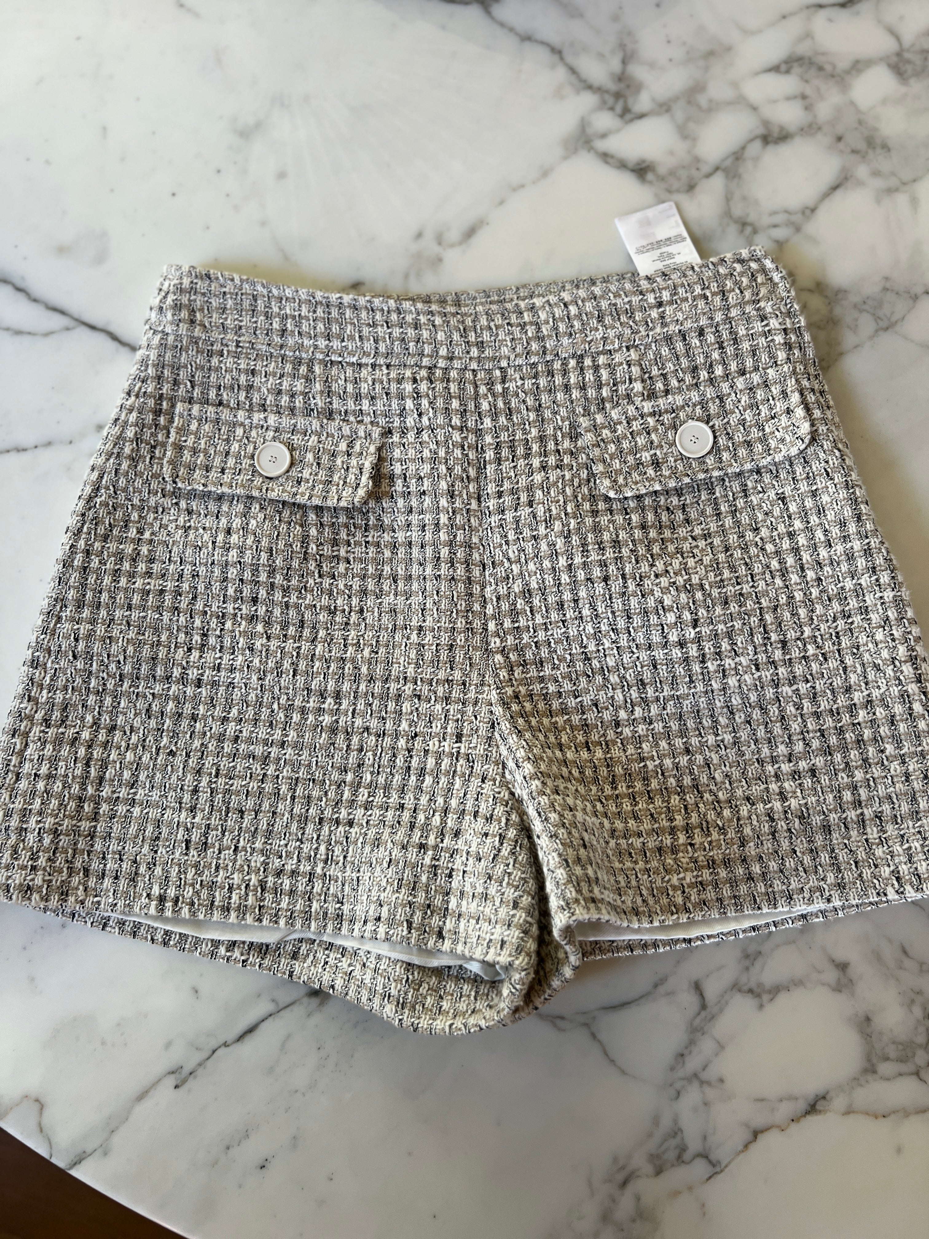 Claudie Pierlot -  Short en tweed beige clair