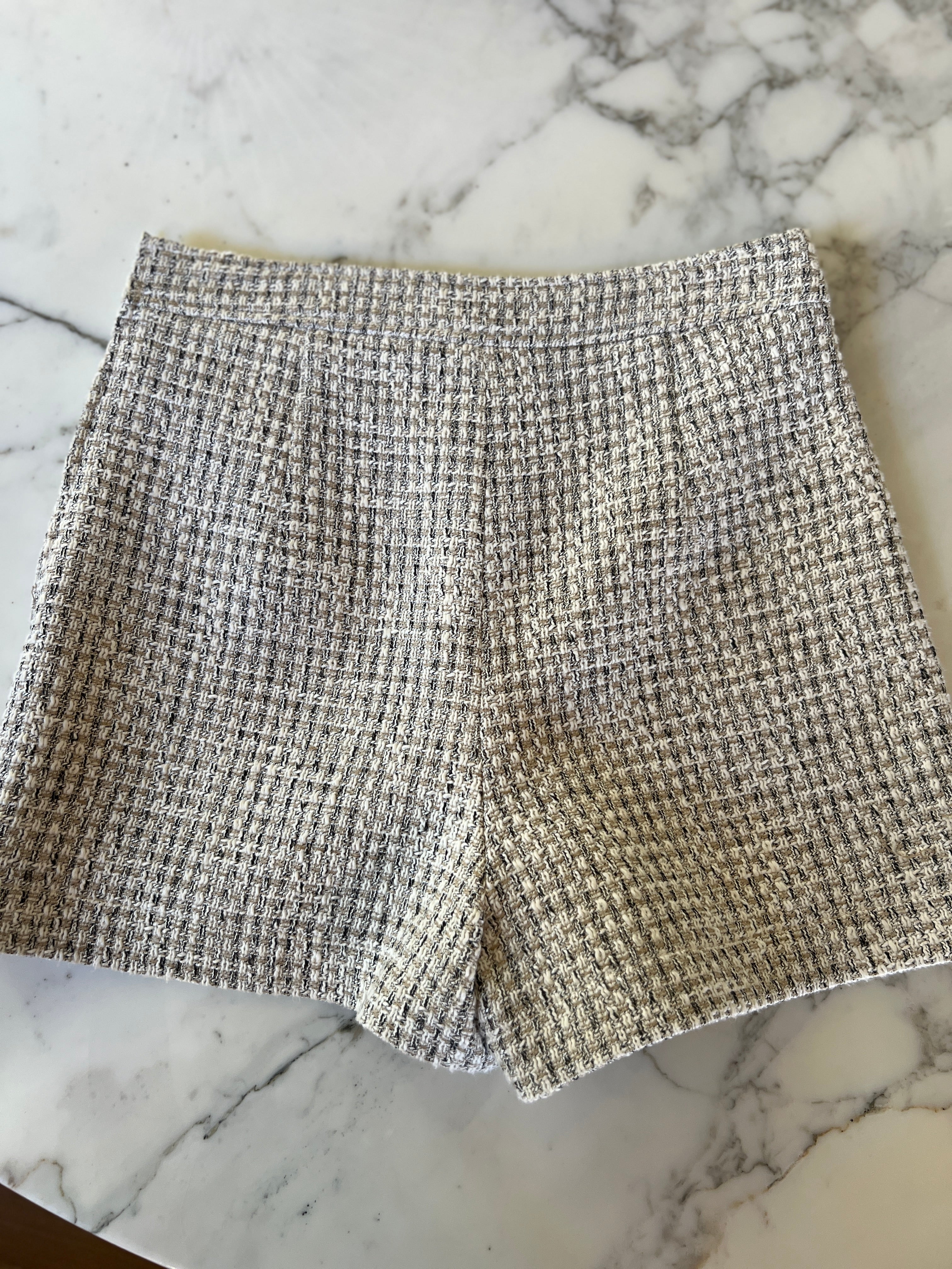 Claudie Pierlot -  Short en tweed beige clair