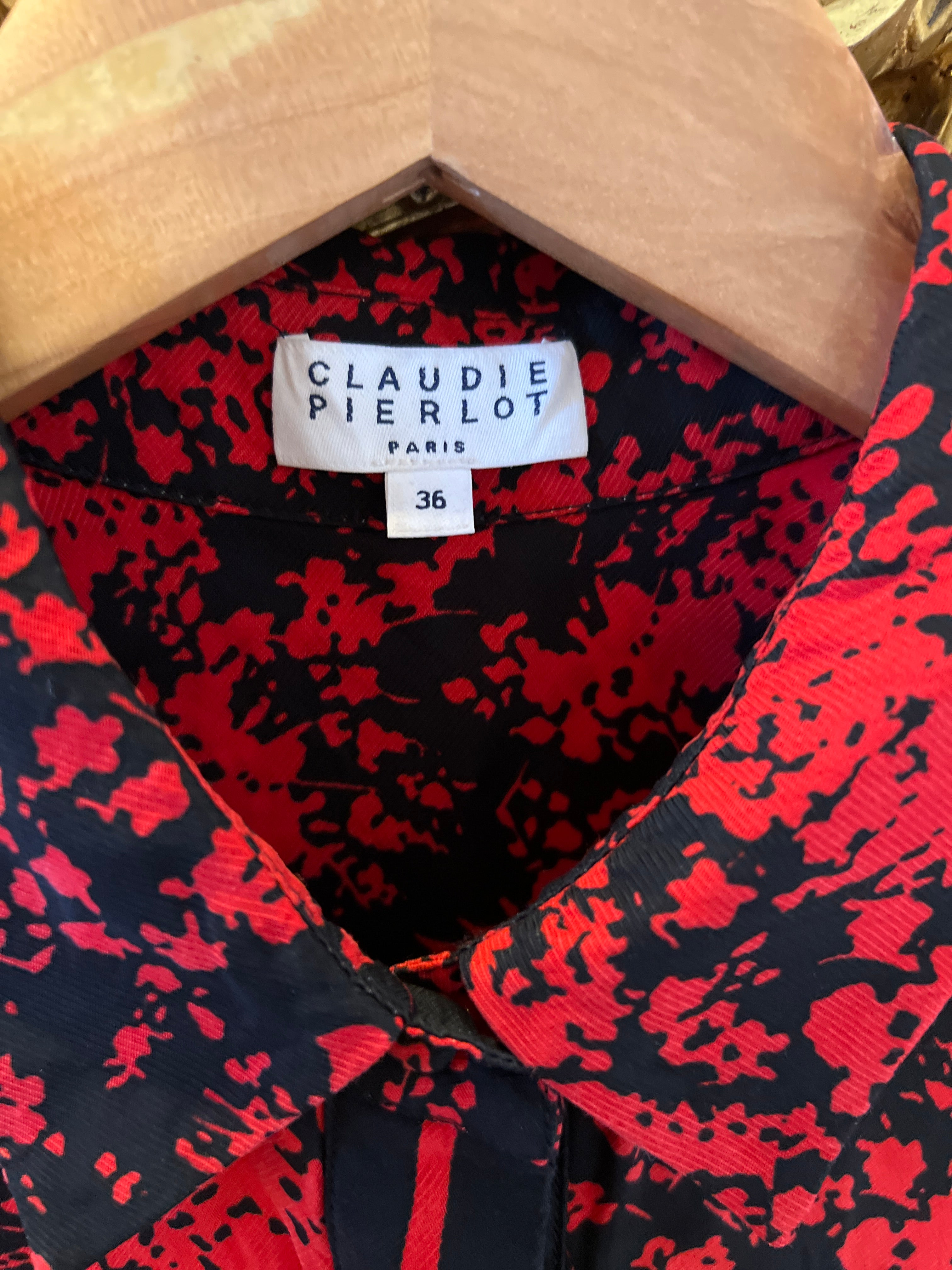 Chemise Claudie pierlot rouge et noire