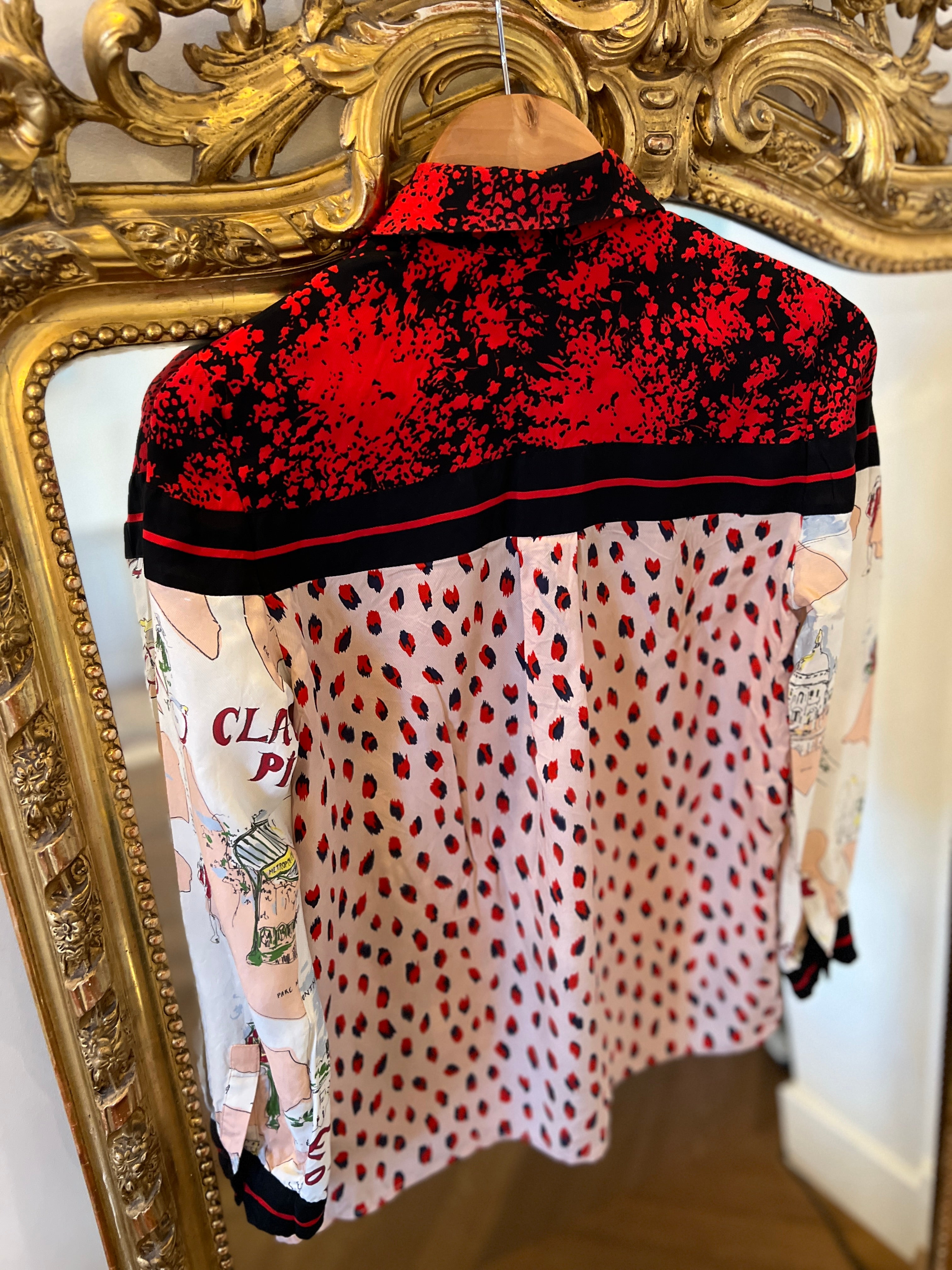 Chemise Claudie pierlot rouge et noire