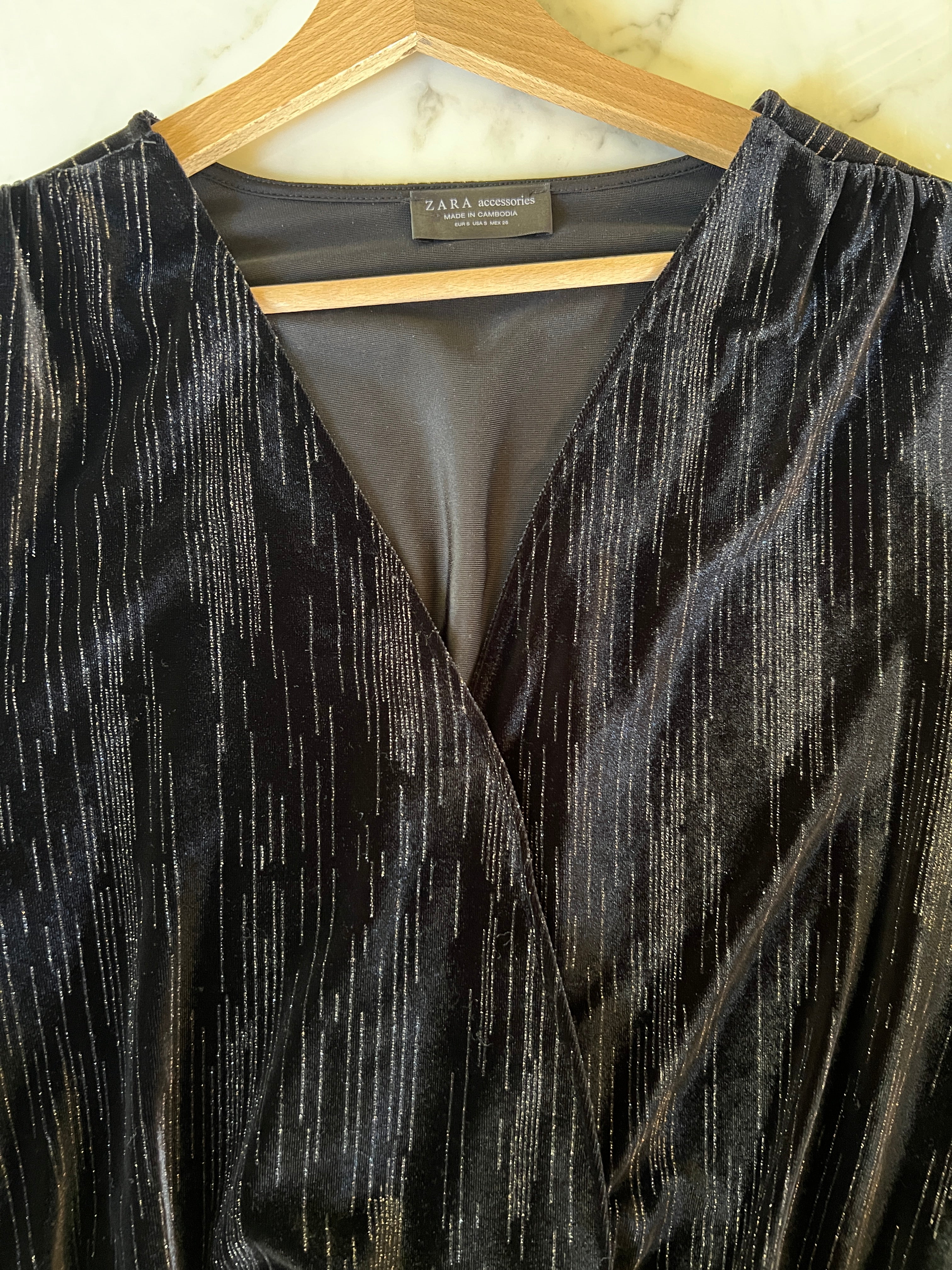 Zara - Body en velours irisé