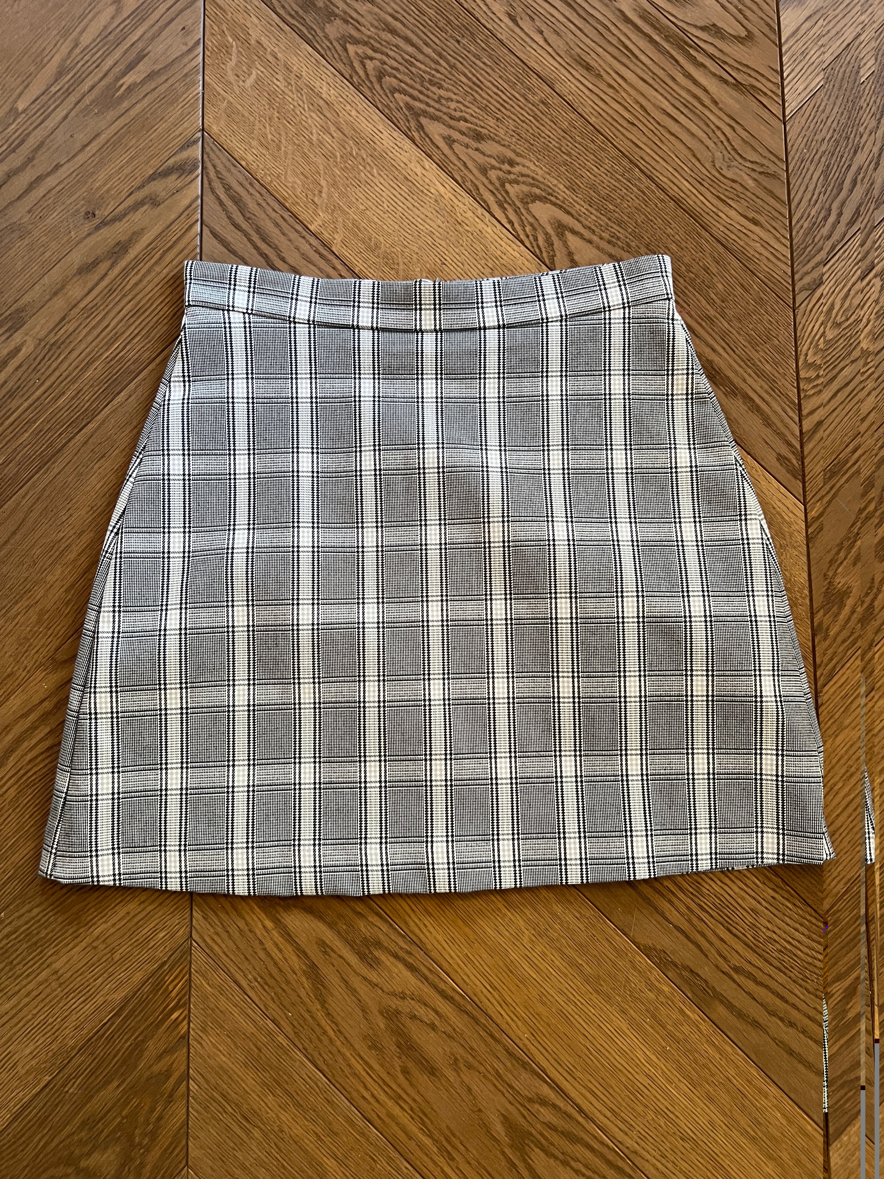 Kookai - Jupe à carreaux trapèze grise