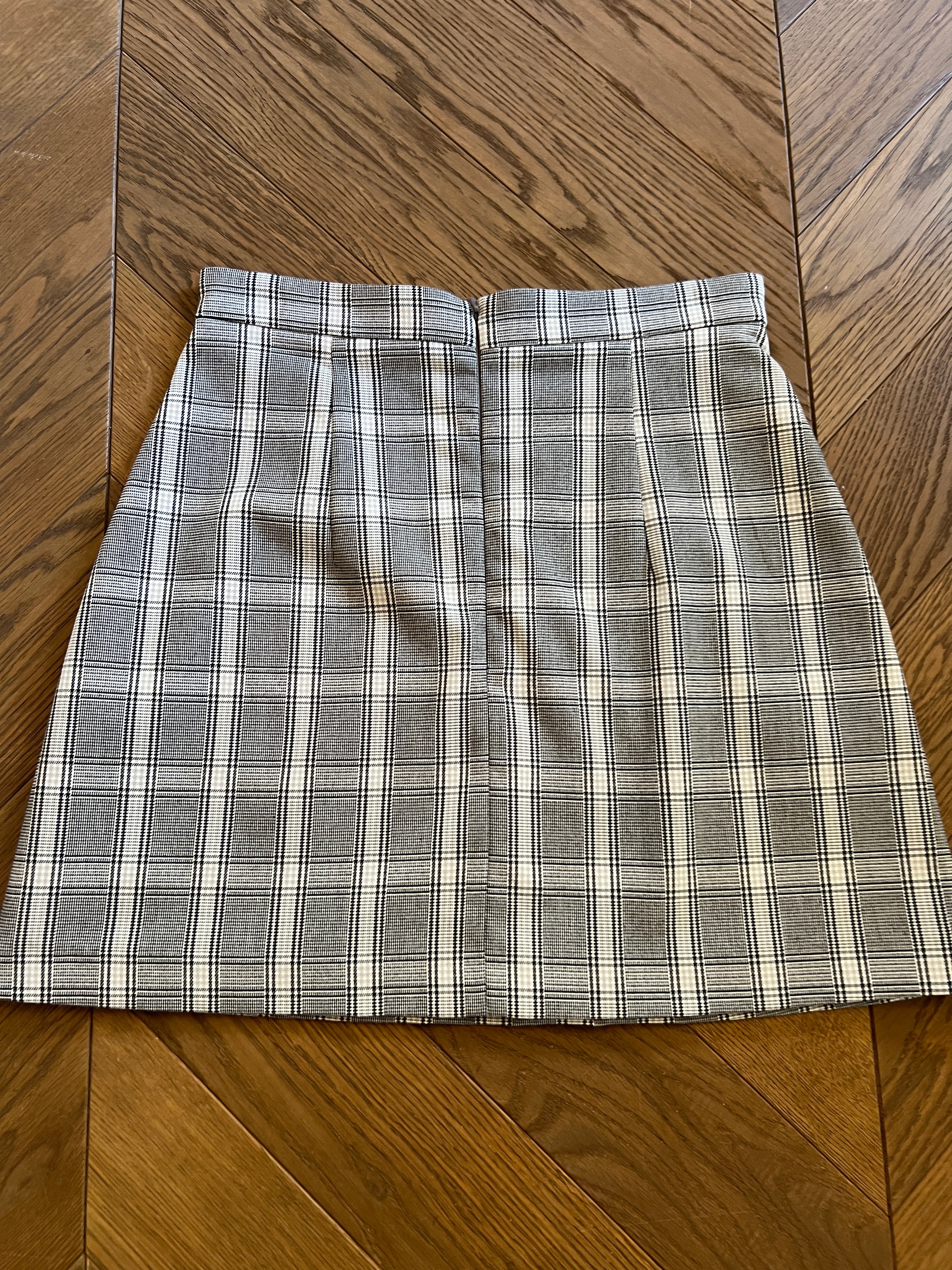 Kookai - Jupe à carreaux trapèze grise