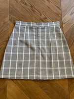 Charger l&#39;image dans la galerie, Kookai - Jupe à carreaux trapèze grise
