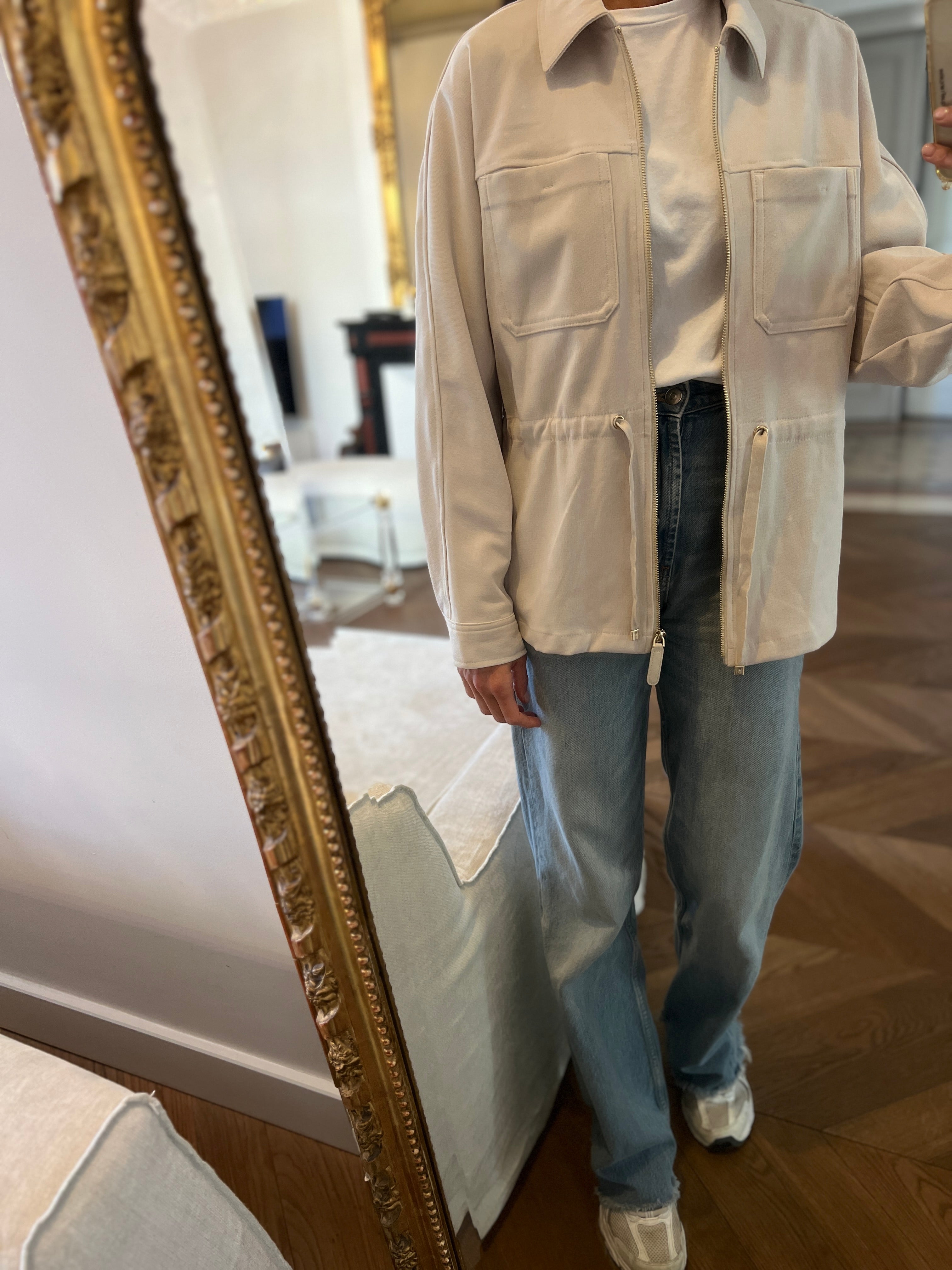 Zara- Veste beige clair avec poches