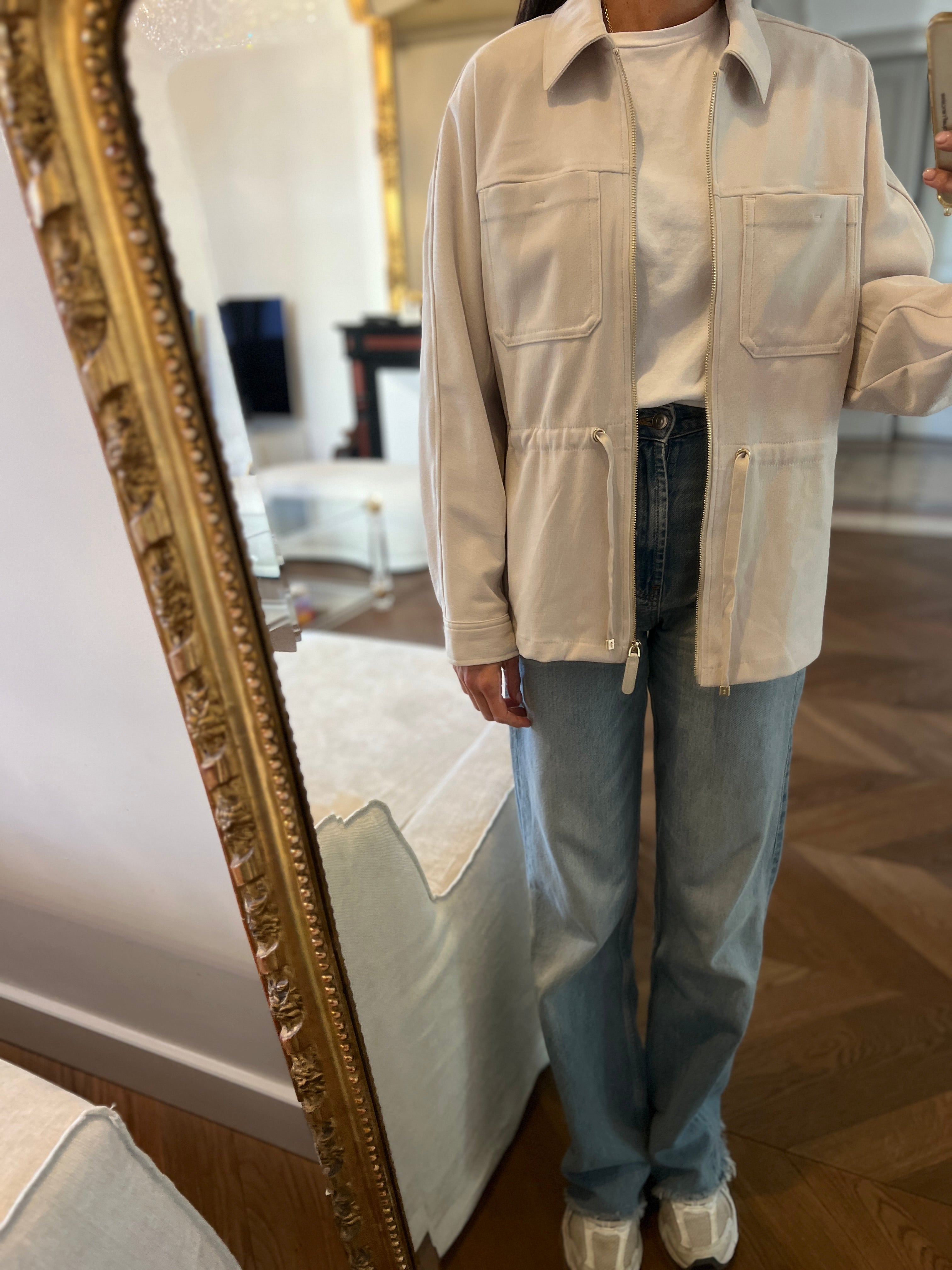 Zara- Veste beige clair avec poches