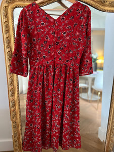 Robe Ba&sh bordeaux à fleurs