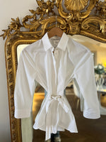 Charger l&#39;image dans la galerie, MaxMara - Chemise blanche ceinturée
