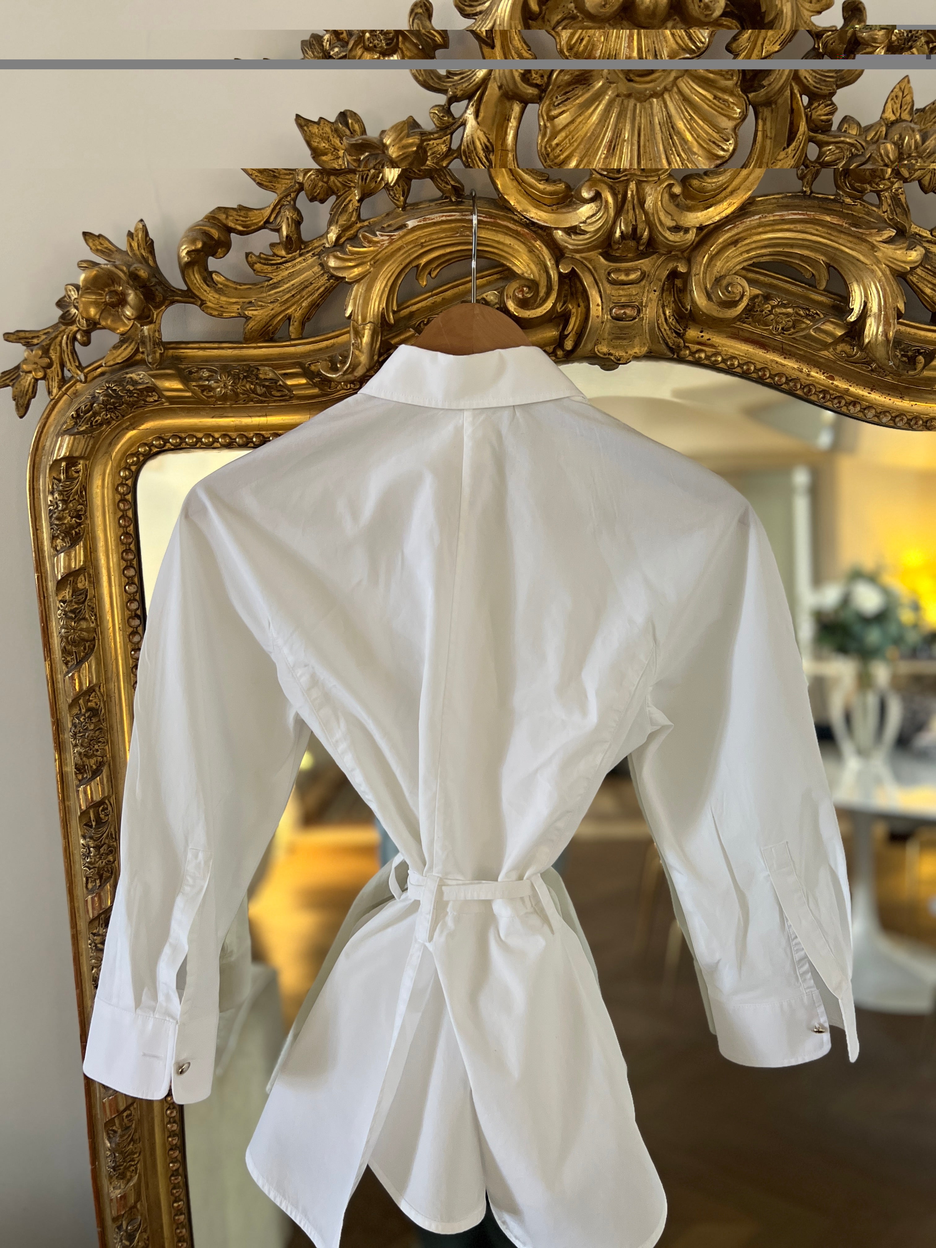 MaxMara - Chemise blanche ceinturée