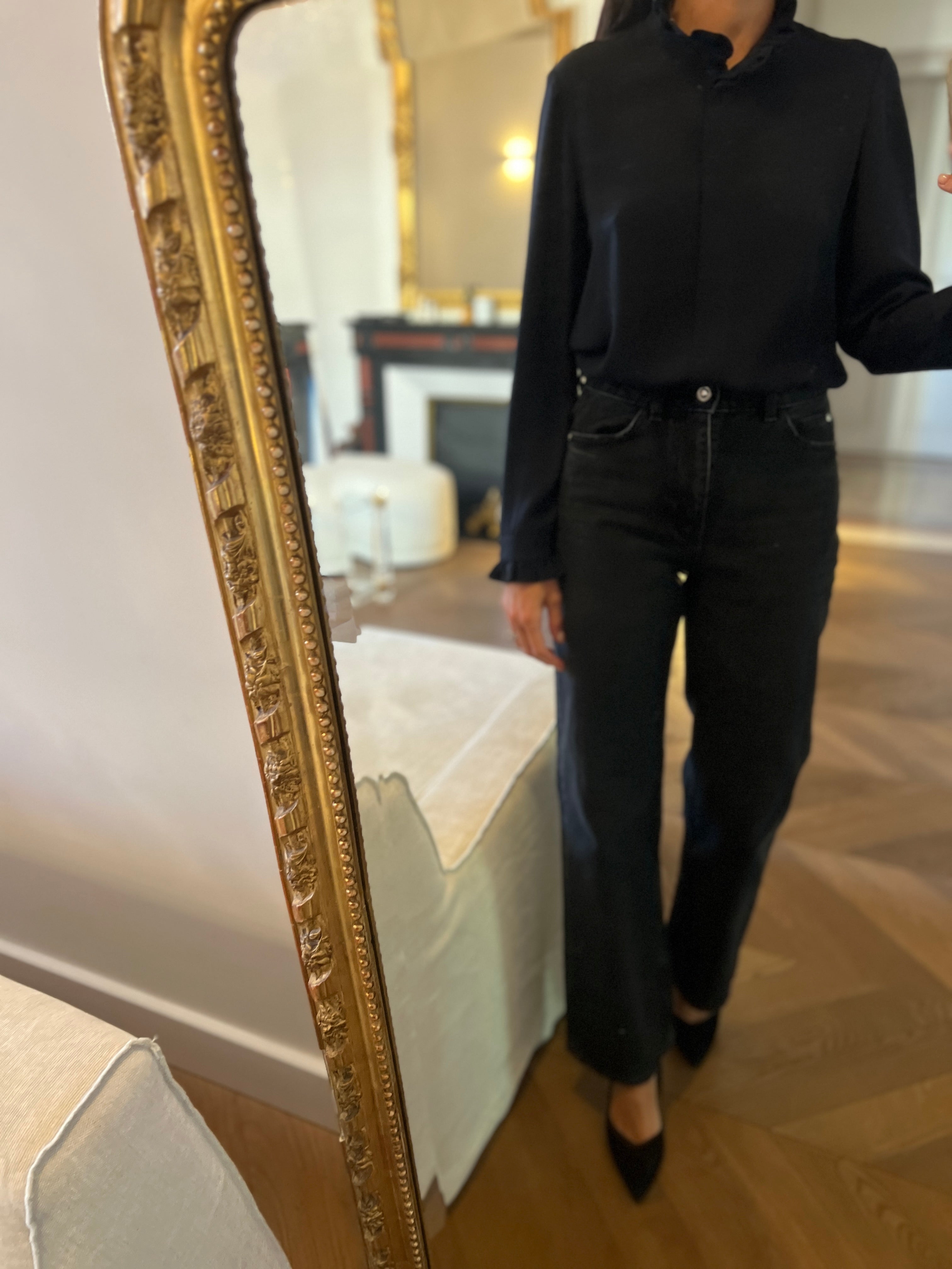 Claudie Pierlot - Chemise col montant noire