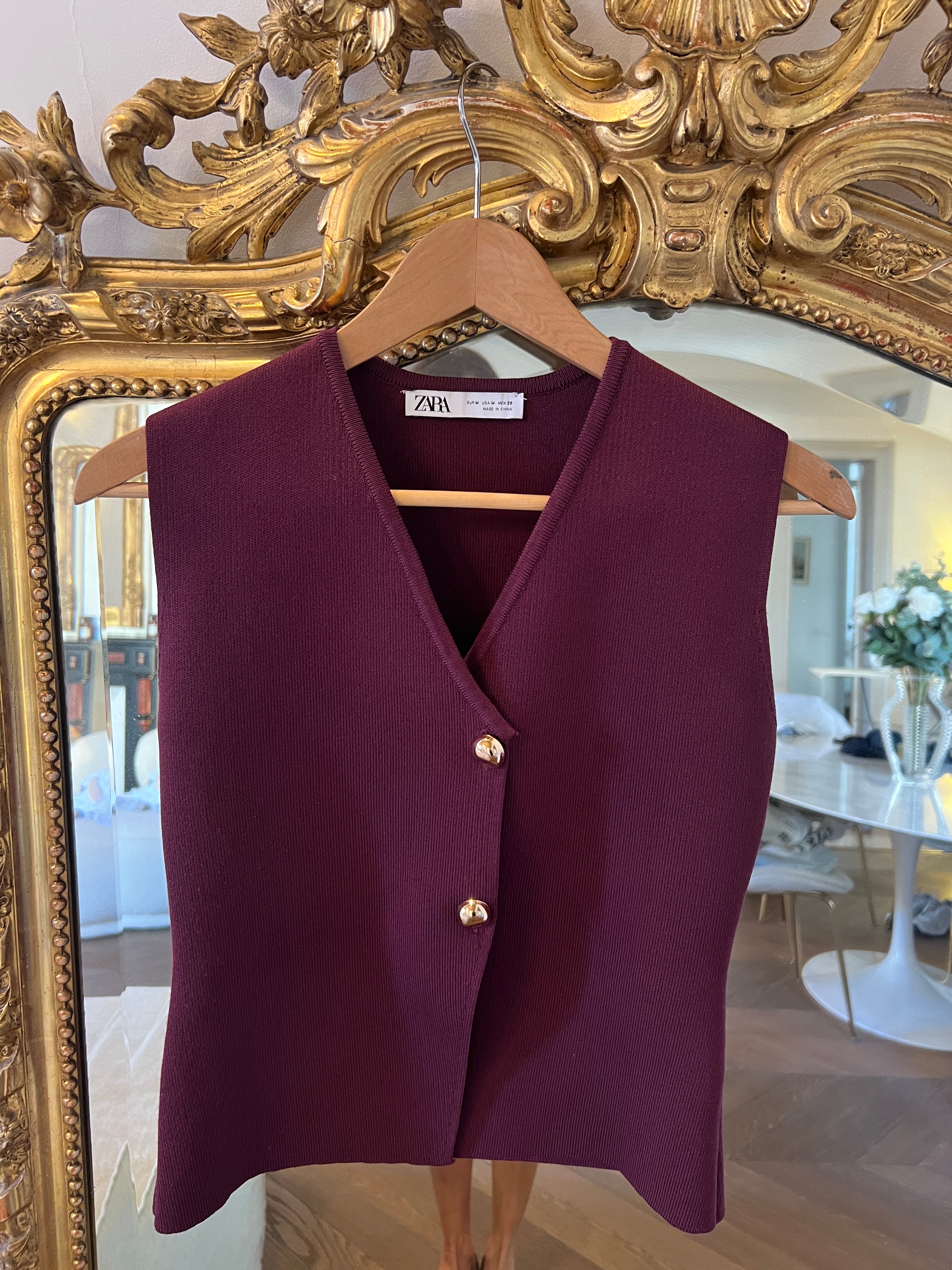 Zara - Gilet sans manche prune