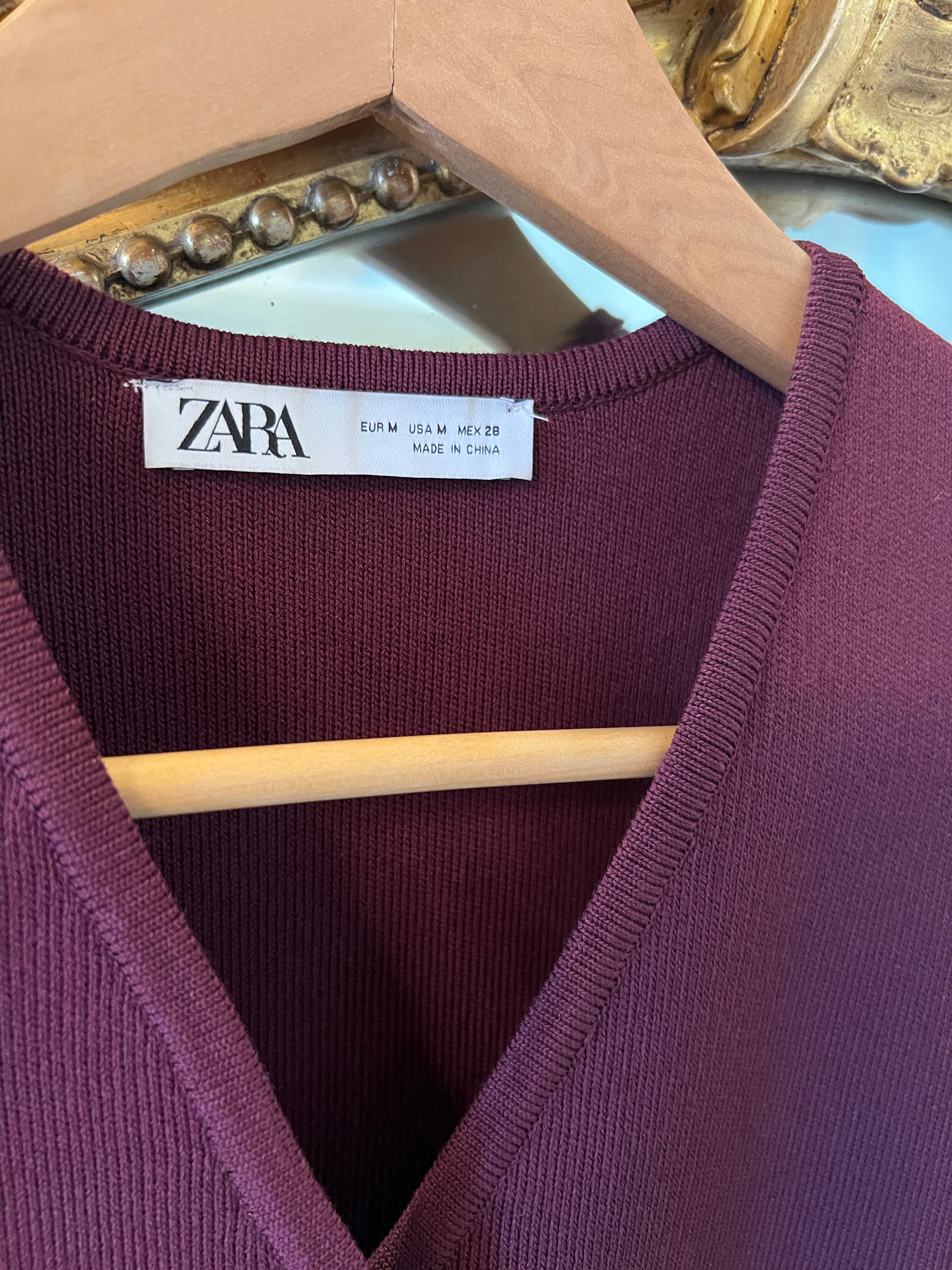 Zara - Gilet sans manche prune