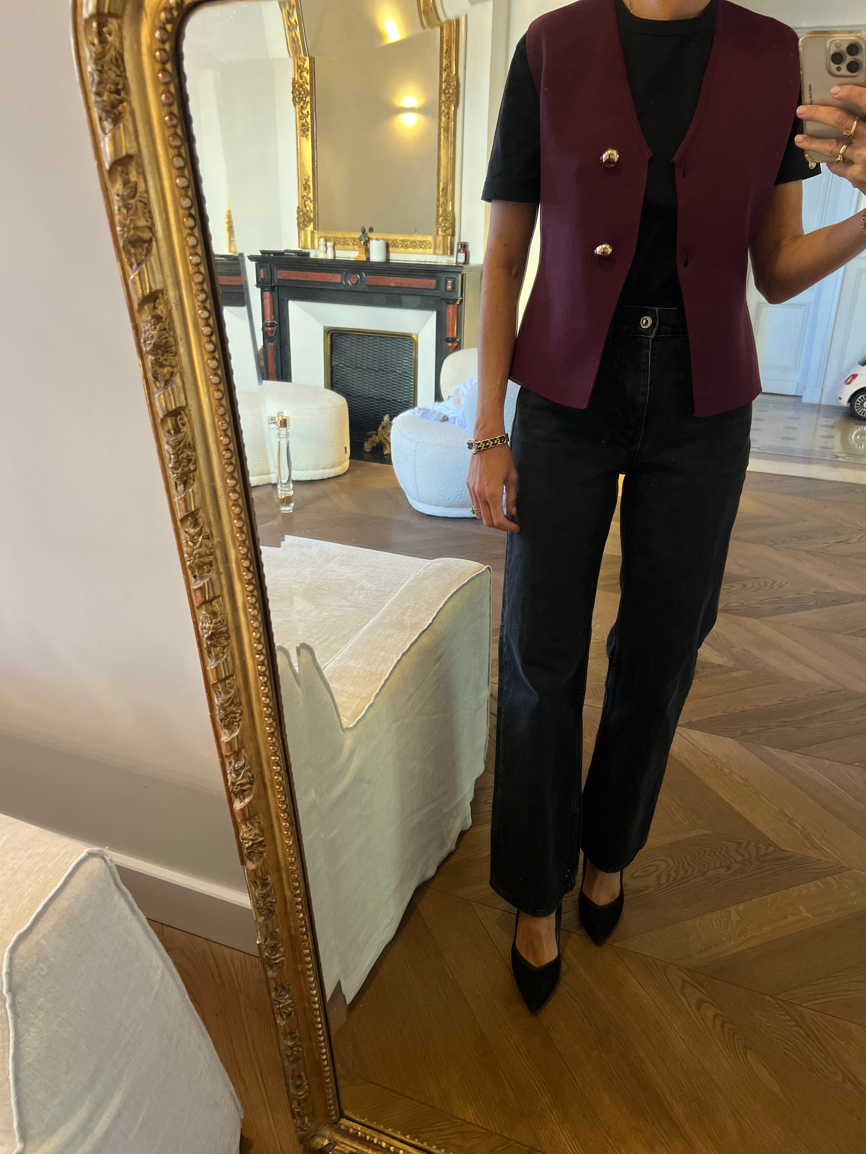 Zara - Gilet sans manche prune