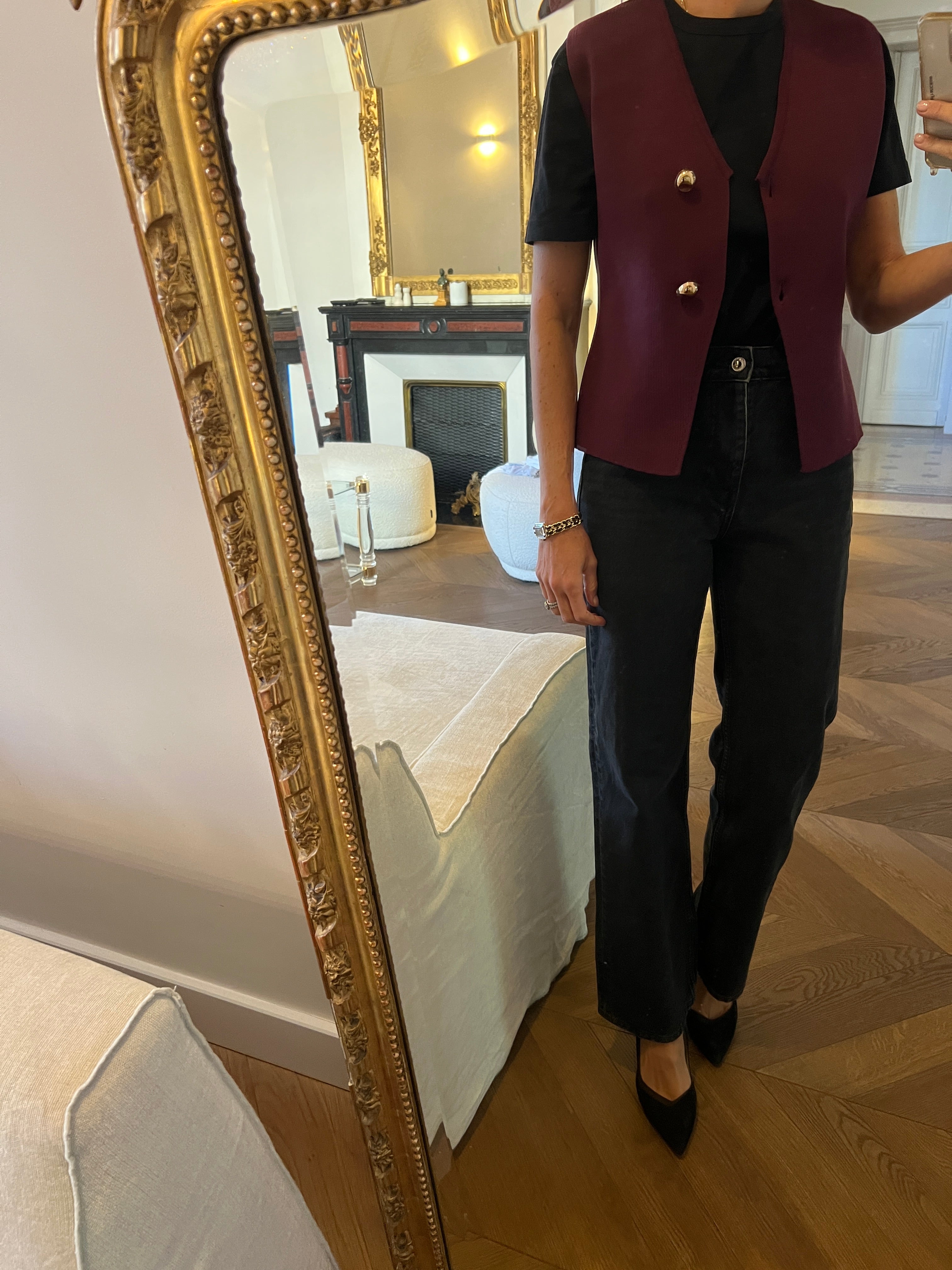 Zara - Gilet sans manche prune