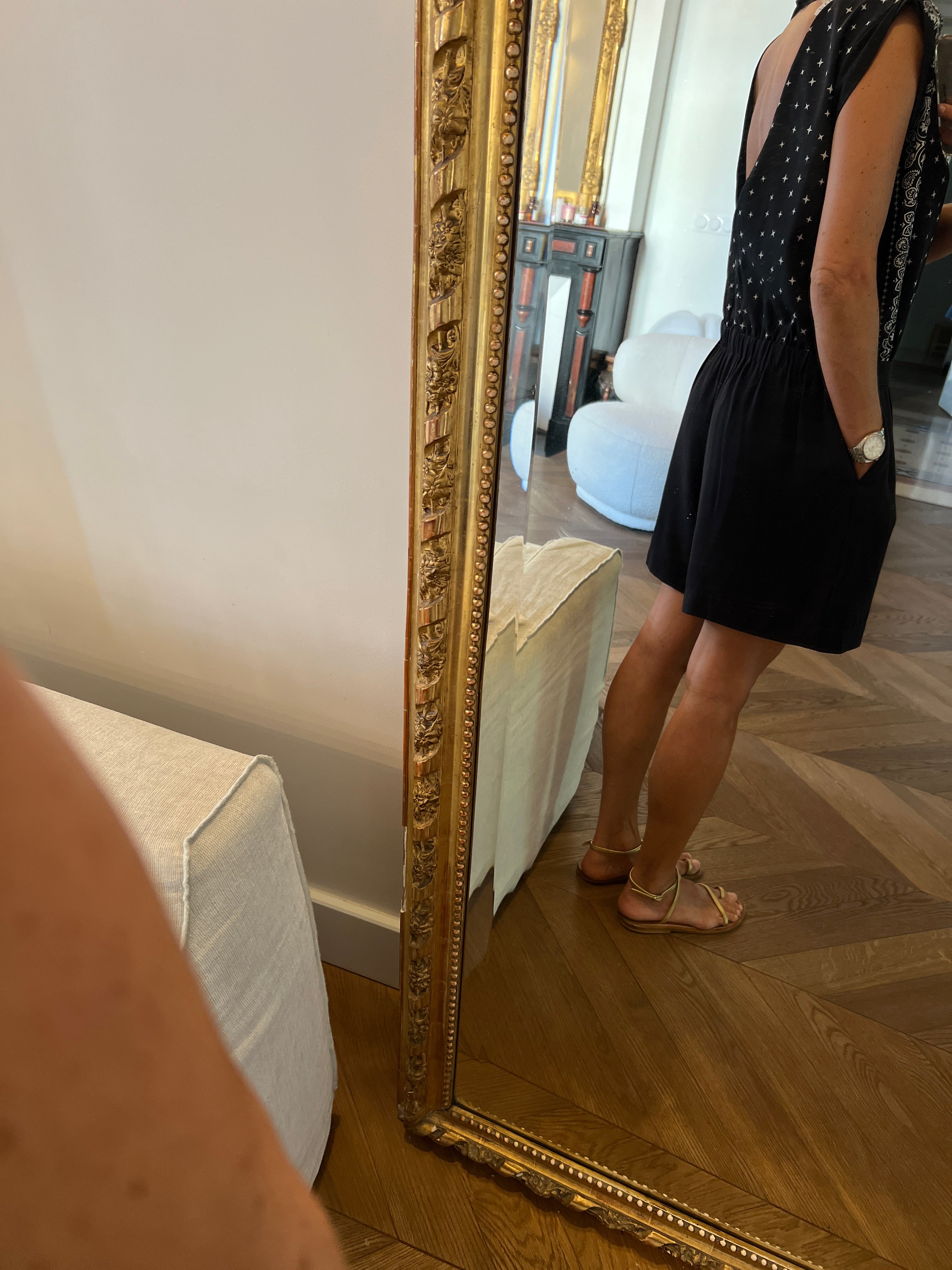 Combishort Claudie Pierlot noire motifs étoiles