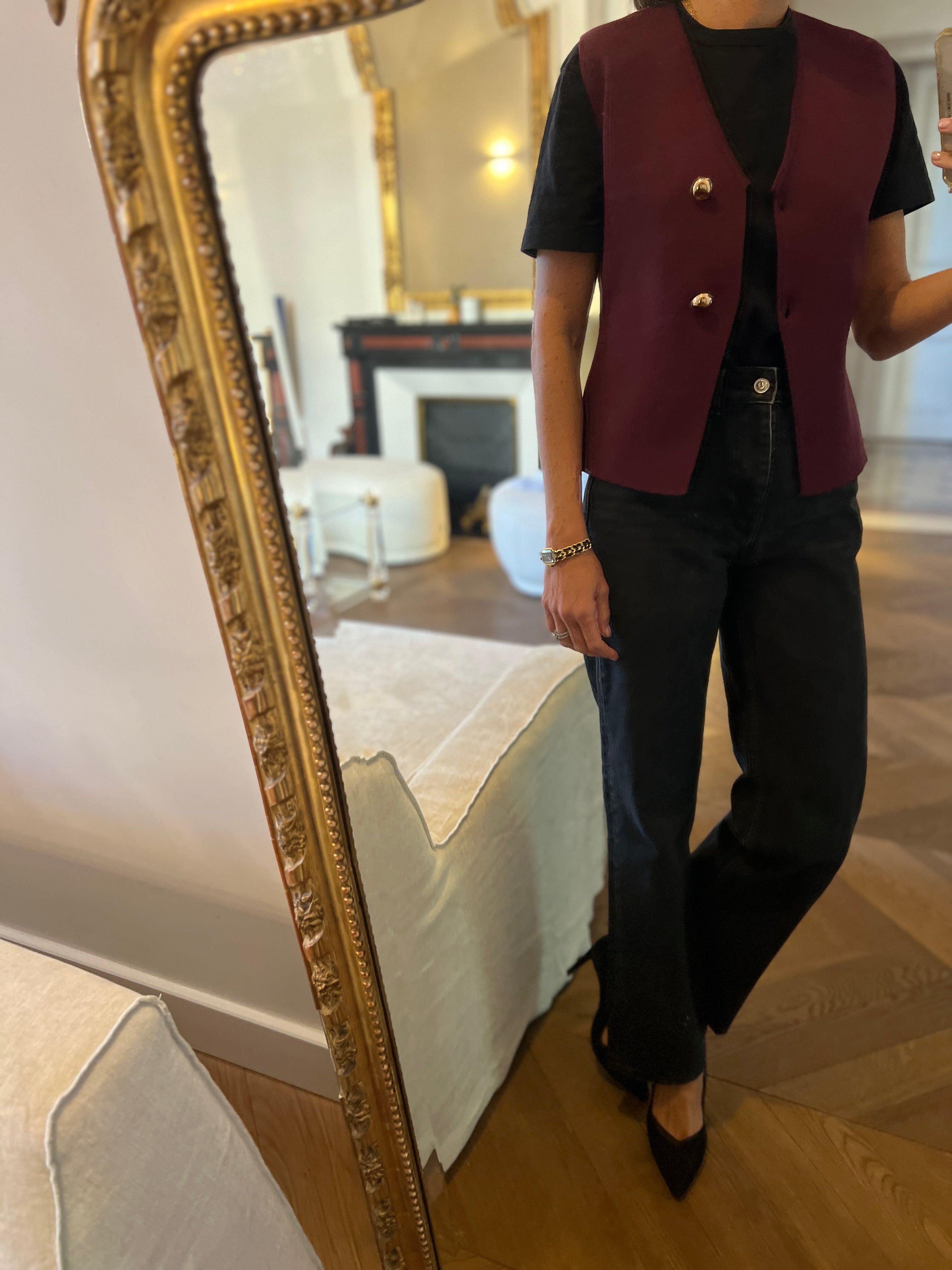 Zara - Gilet sans manche prune