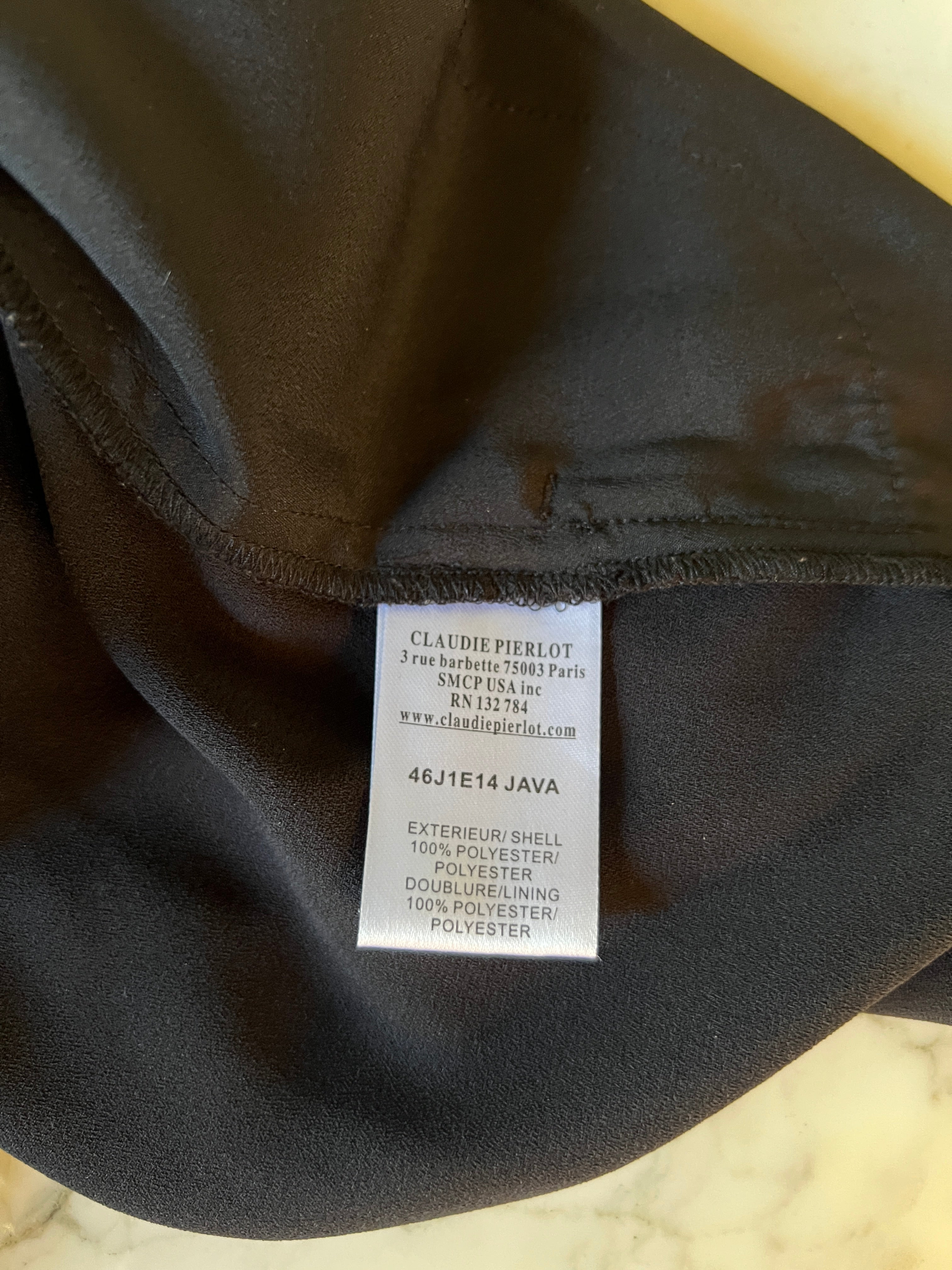 Combishort Claudie Pierlot noire motifs étoiles