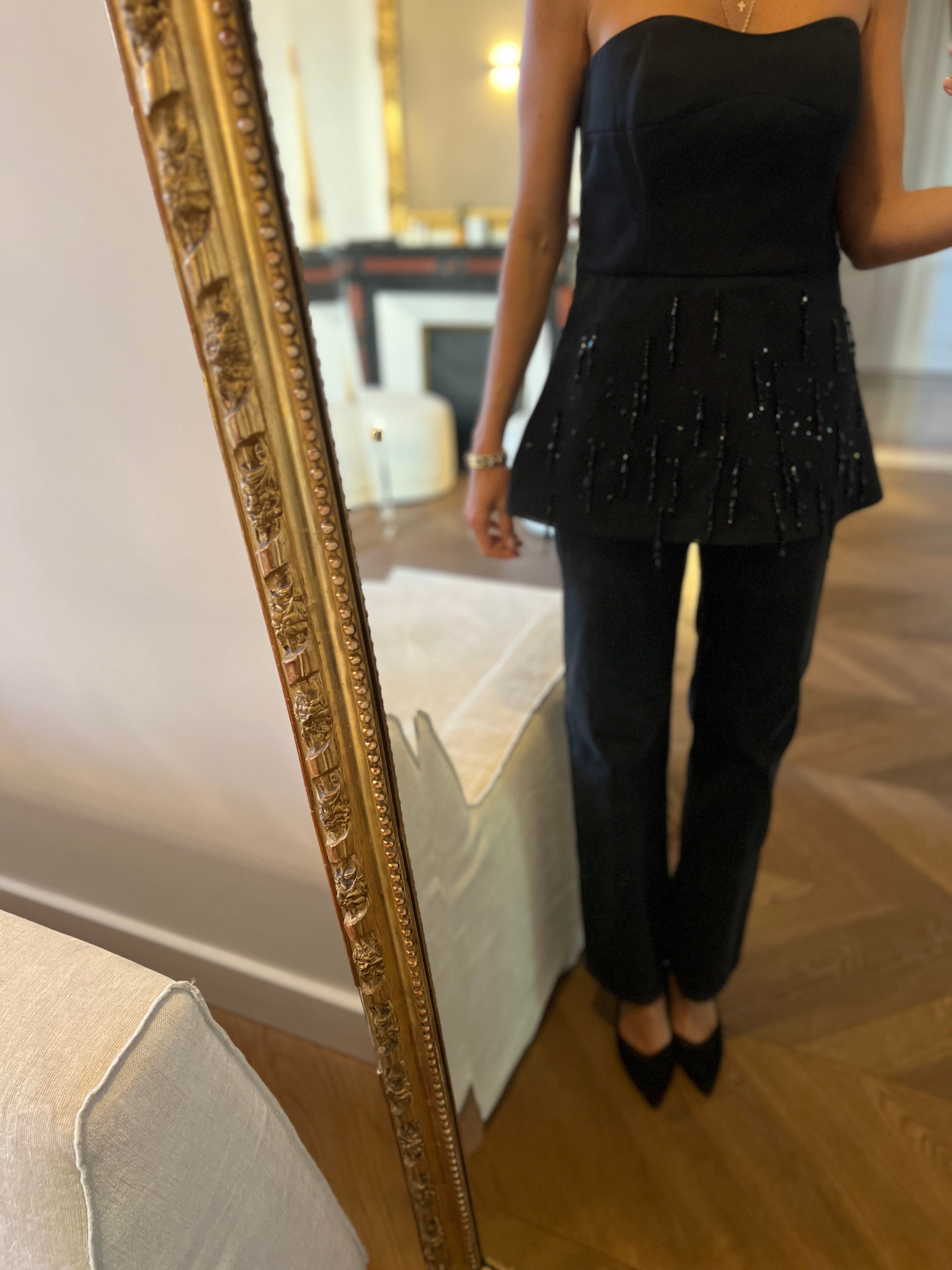 H&M -  Bustier Edition à perles noires