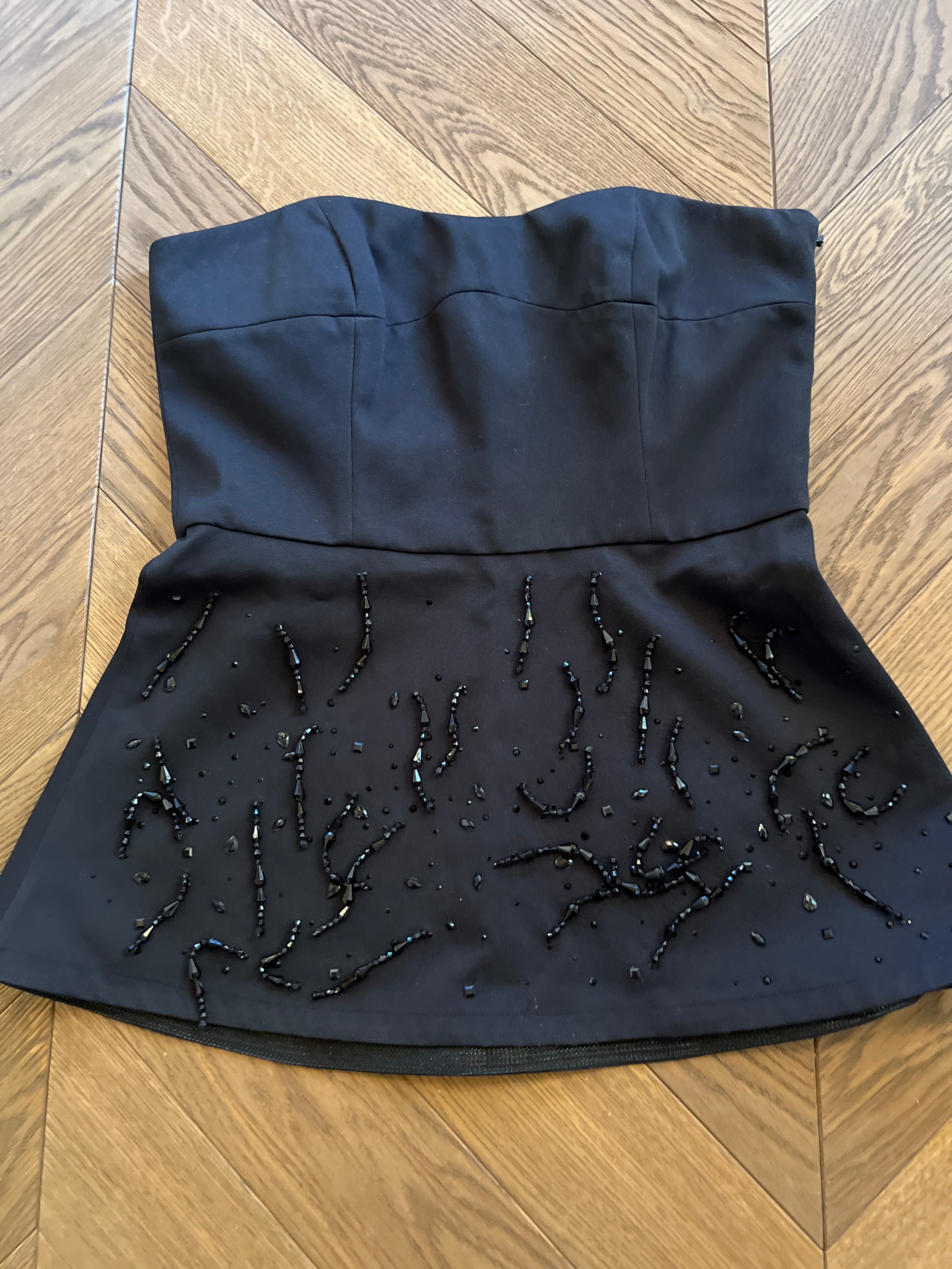 H&M -  Bustier Edition à perles noires