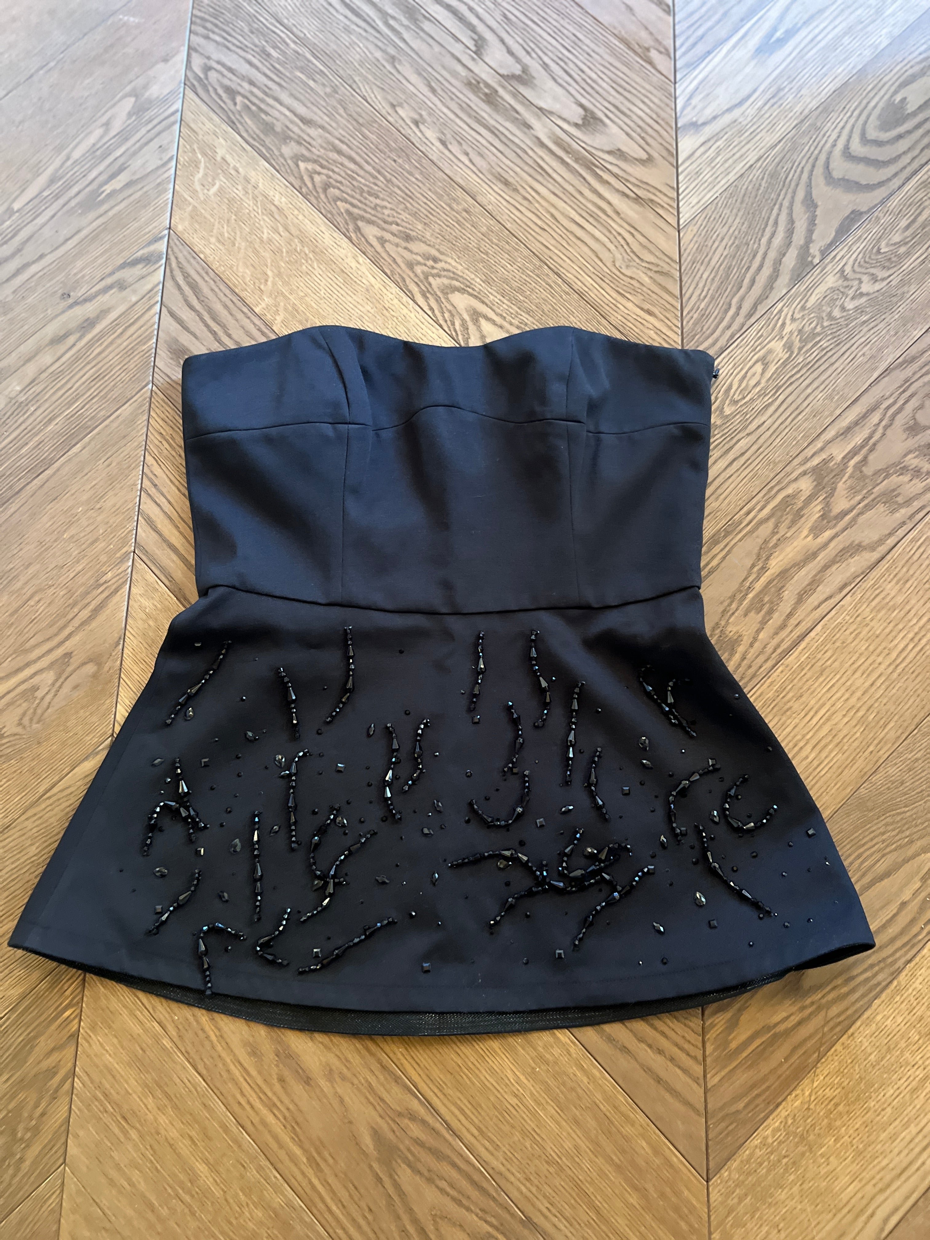 H&M -  Bustier Edition à perles noires