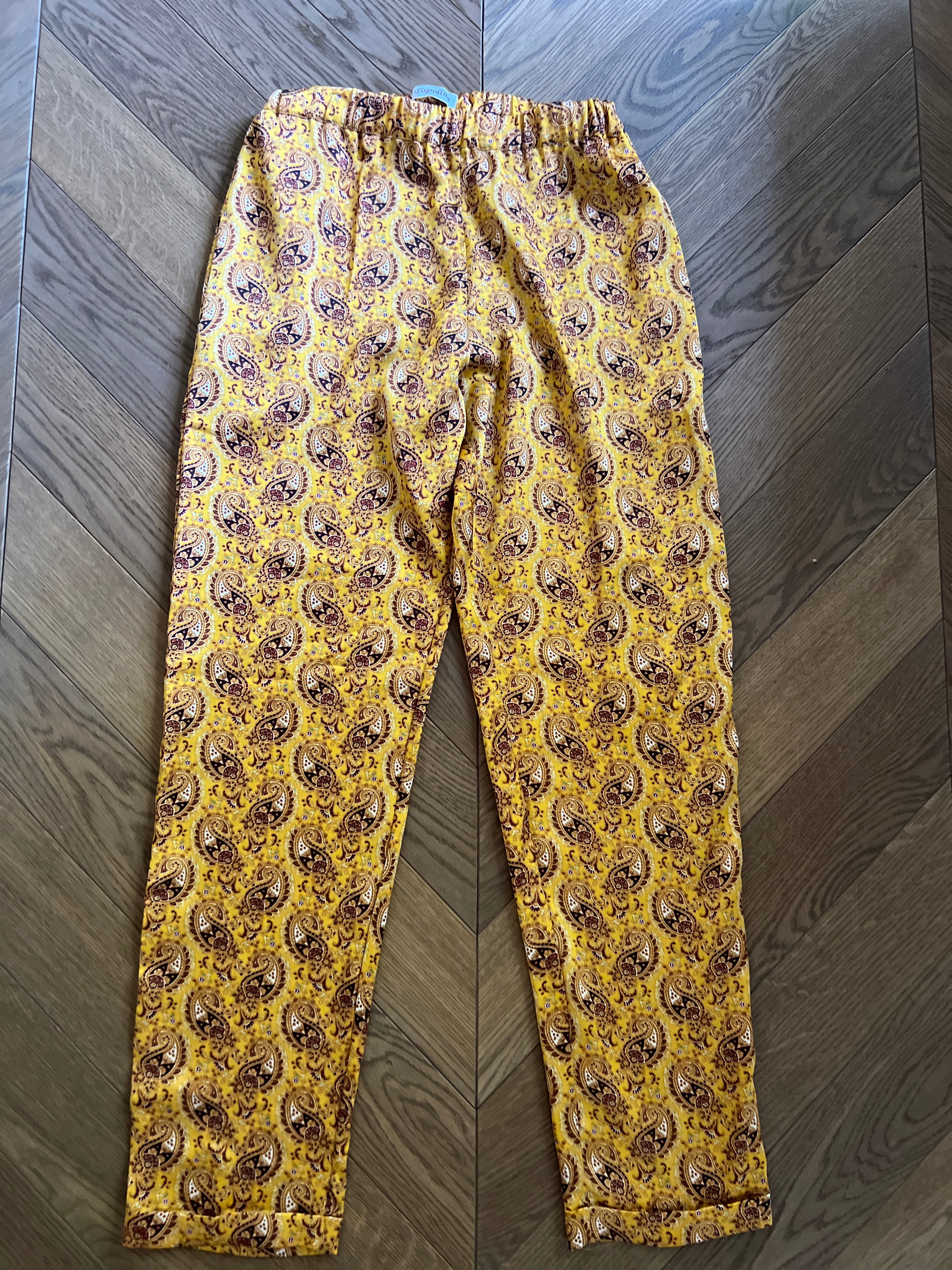 Pantalon Topolina jaune à motifs