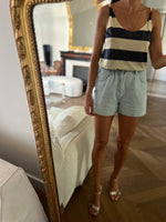 Charger l&#39;image dans la galerie, Débardeur Ba&amp;sh à rayures bleu marine et beige
