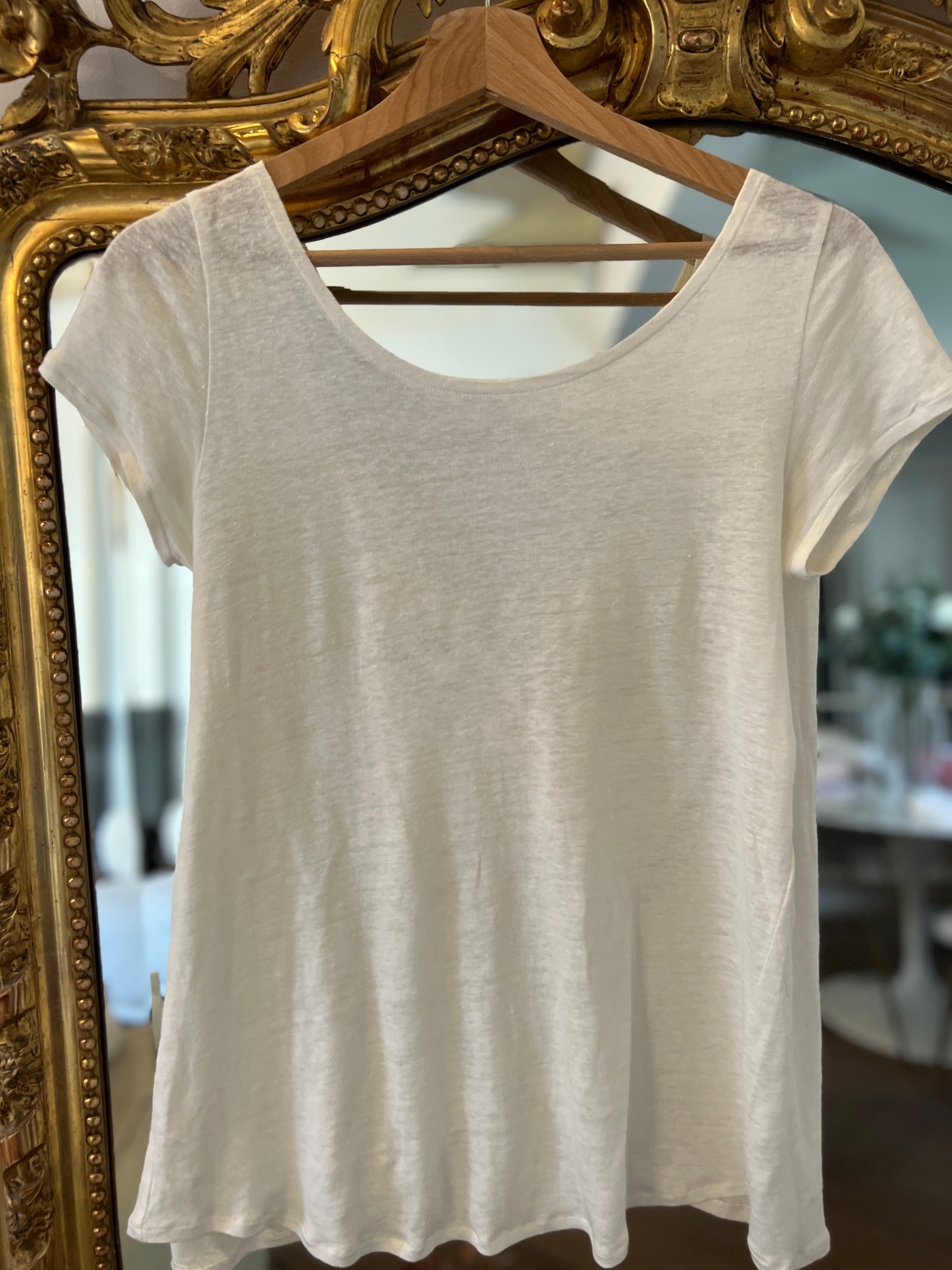 T-shirt Sézane en lin décolleté dos