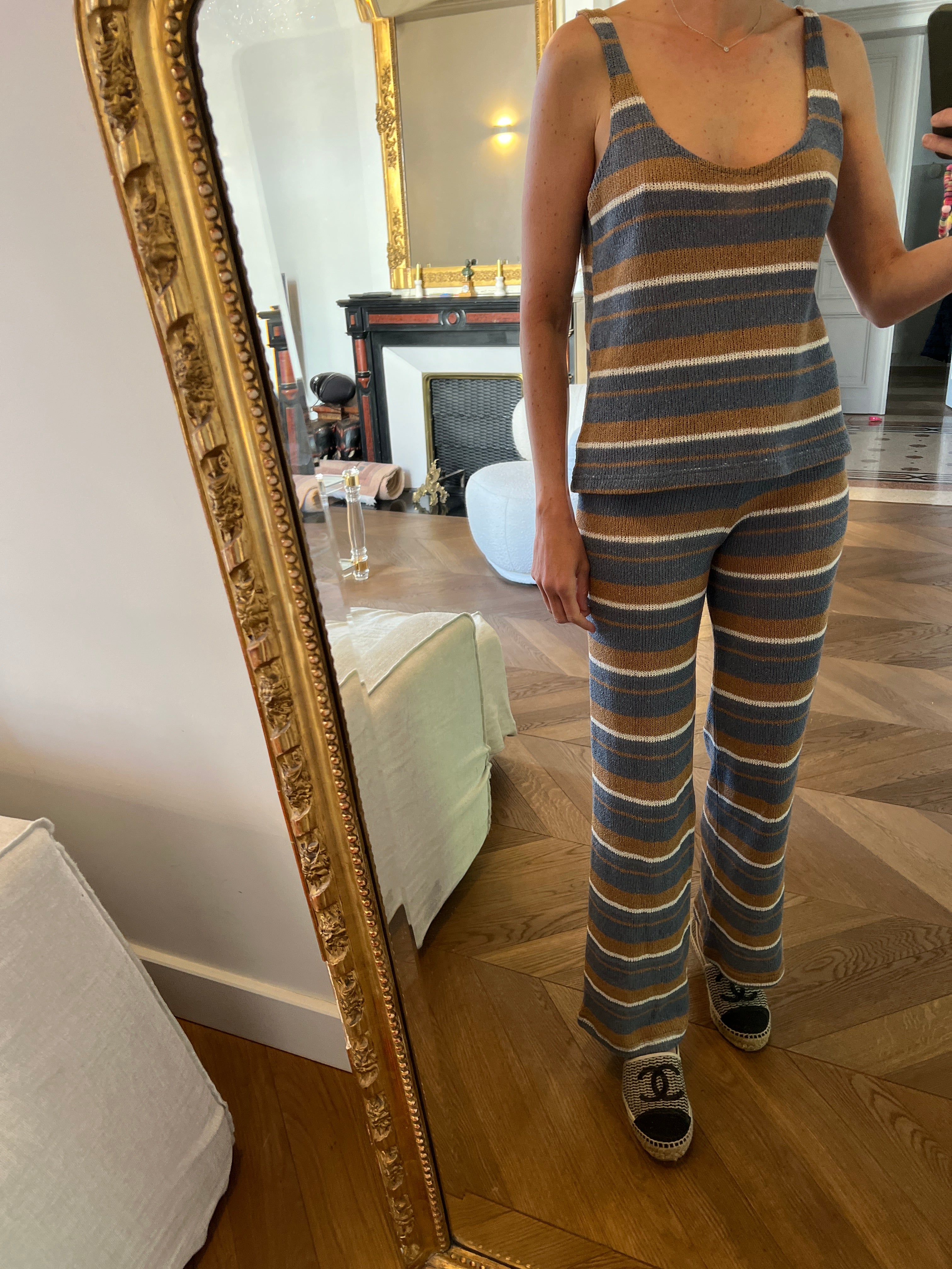 Aurianne Sinacola Ensemble Top et Pantalon PulletBear rayée