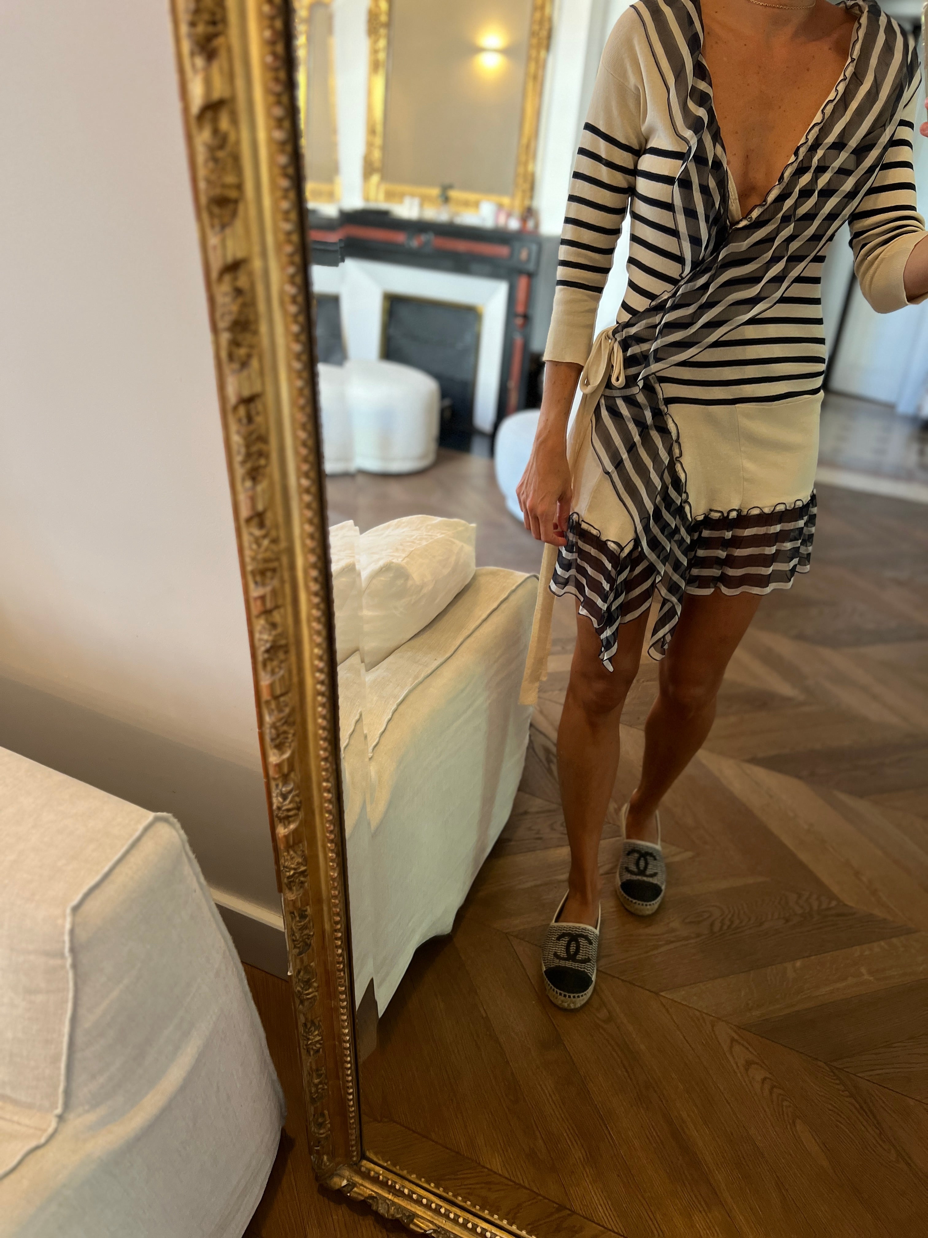 Ensemble à rayures gilet + maillot