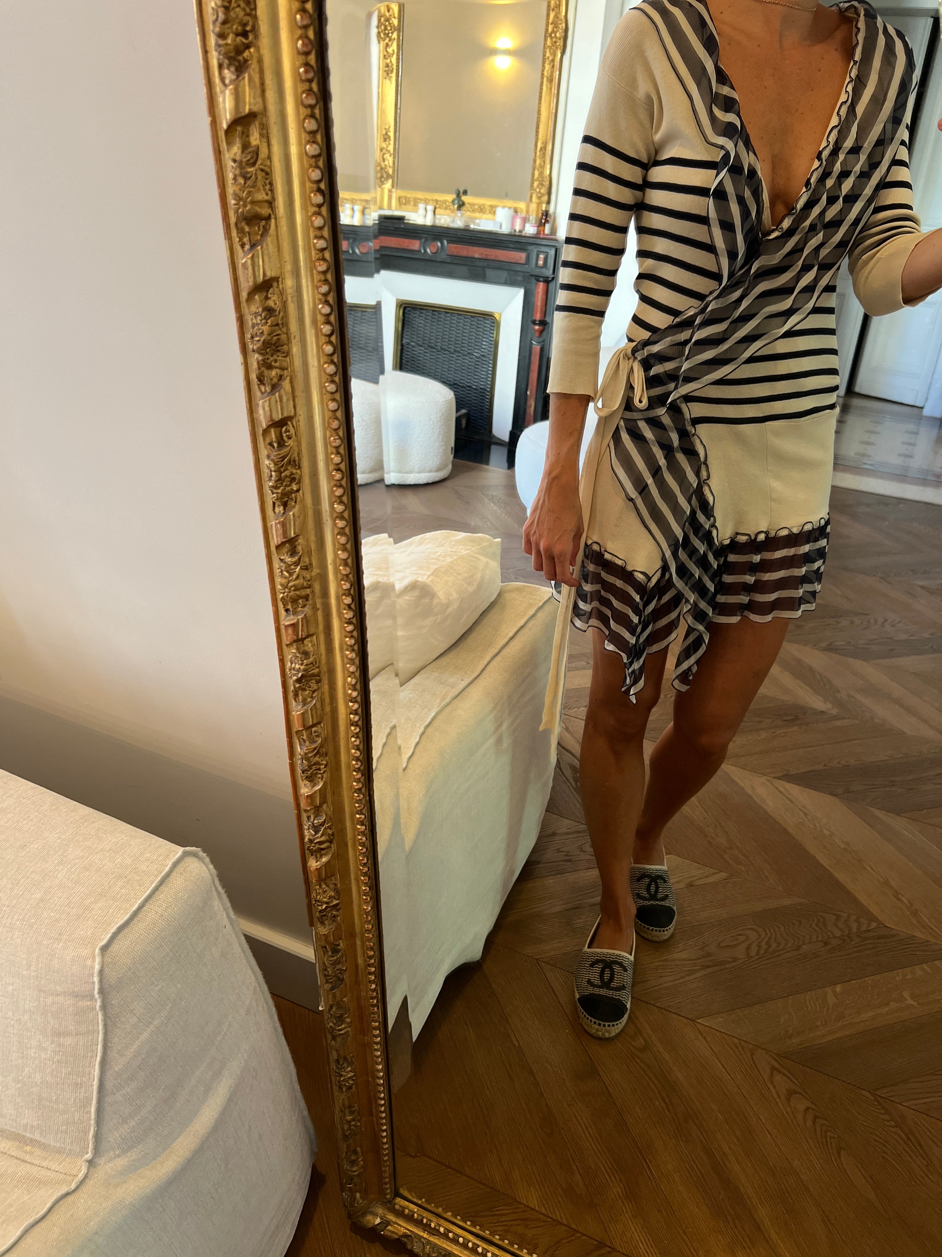 Ensemble à rayures gilet + maillot