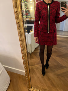 Ensemble tailleur jupe Dirk Bikkembergs rouge