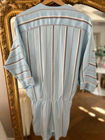 Charger l&#39;image dans la galerie, Combishort Maje bleu ciel à rayures
