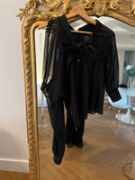 Charger l&#39;image dans la galerie, Blouse Viktor Rolf noire transparente
