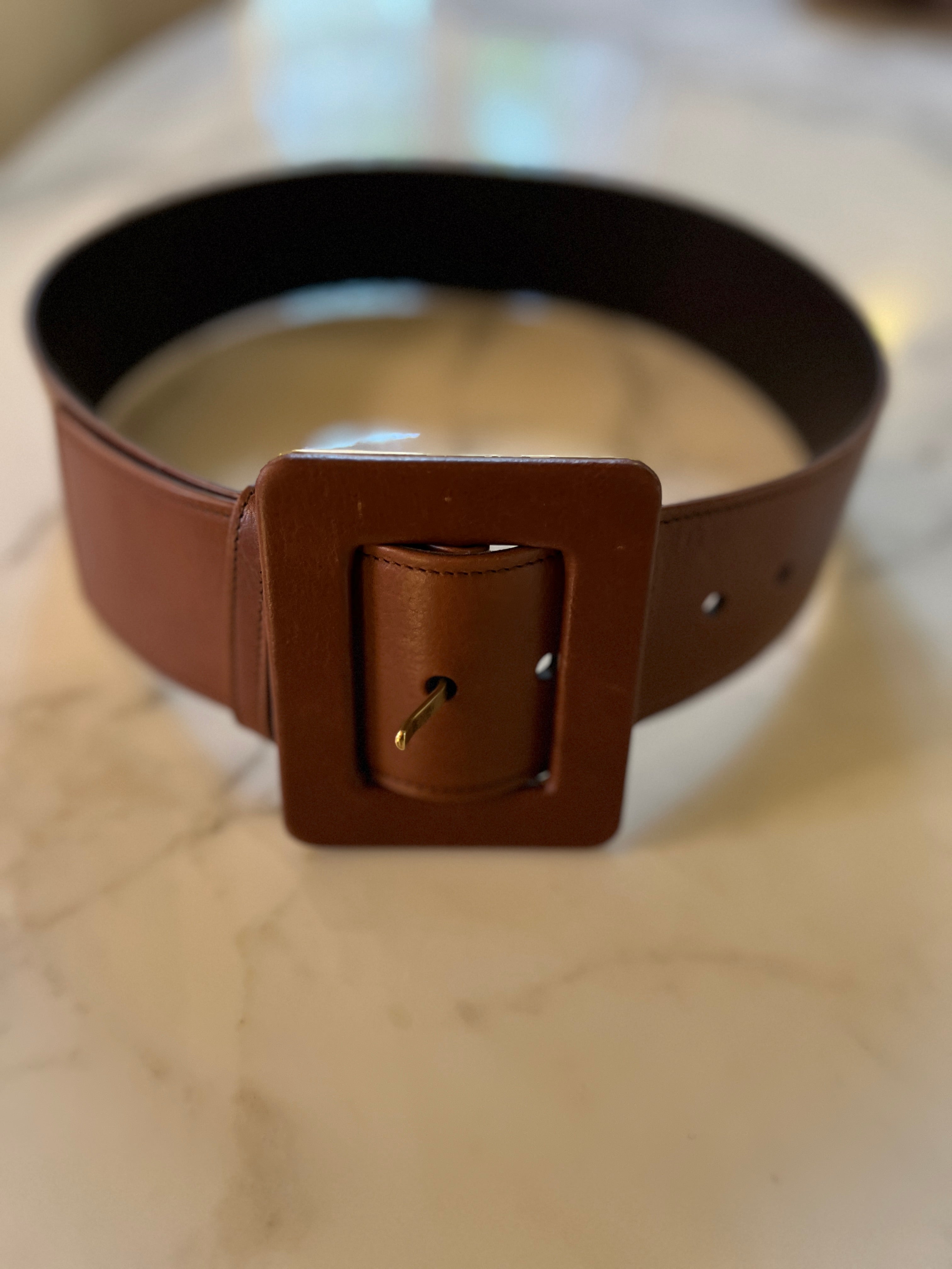 Ceinture Saint Laurent camel