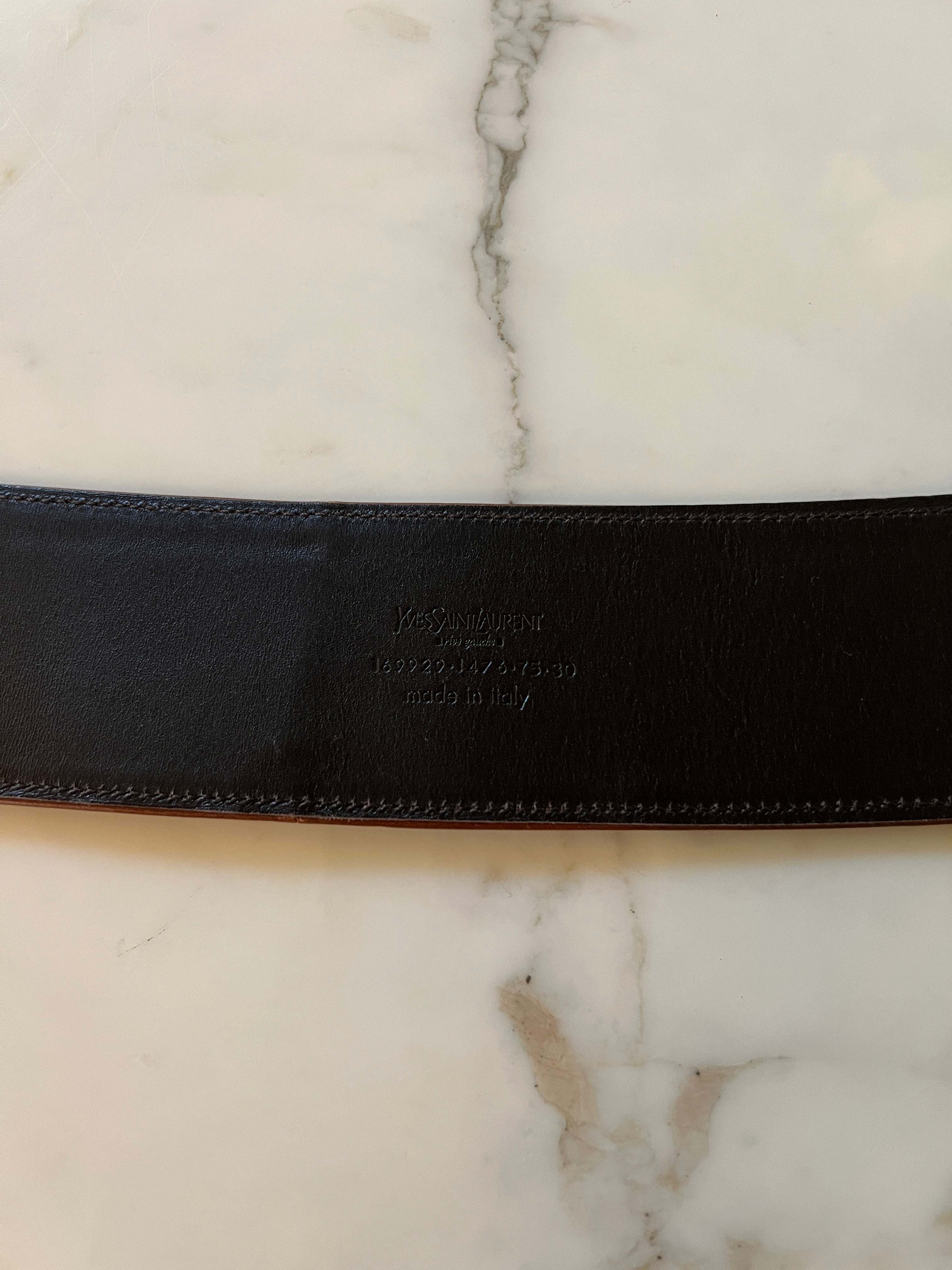 Ceinture Saint Laurent camel