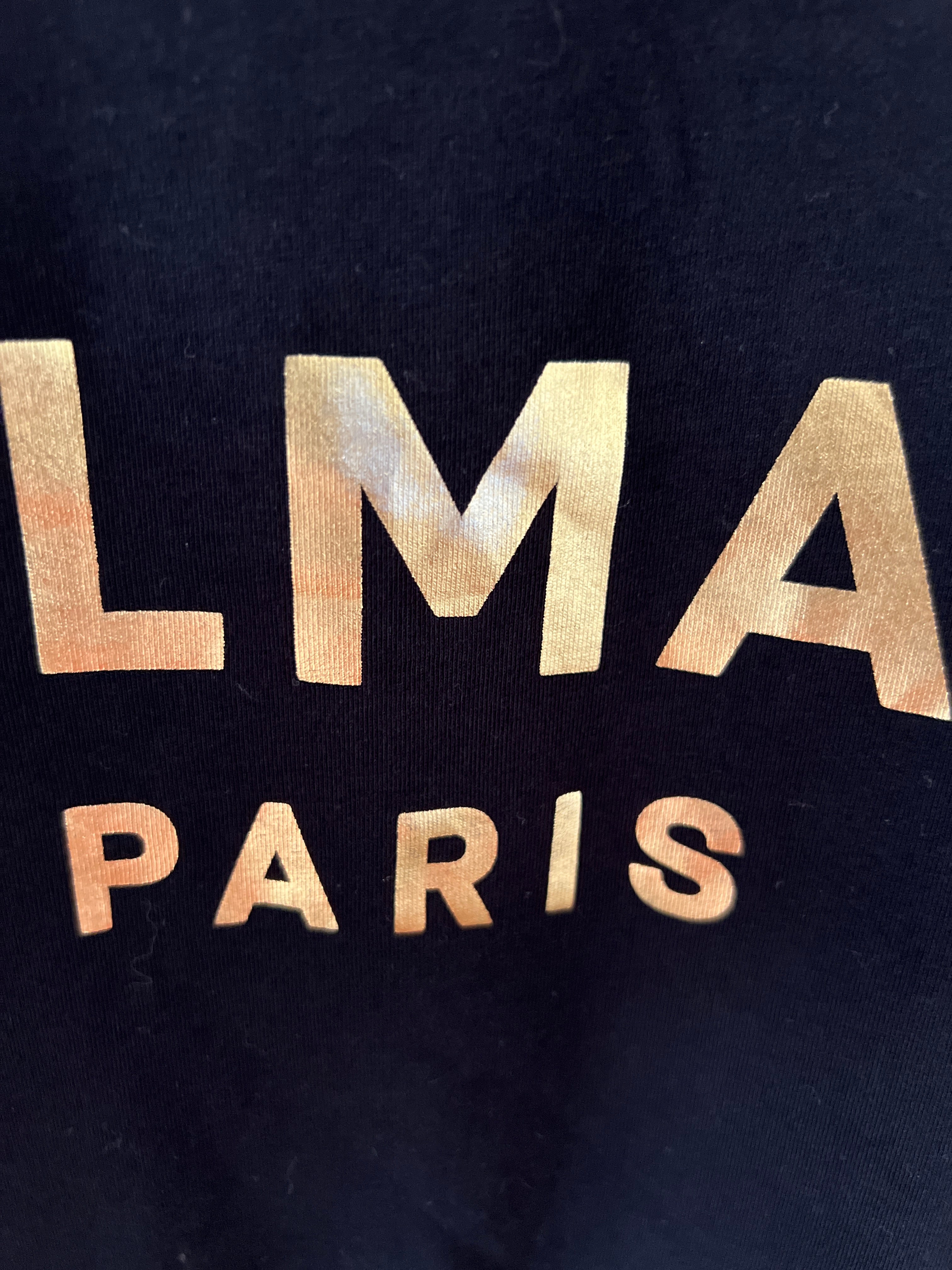 T shirt Balmain noir et doré