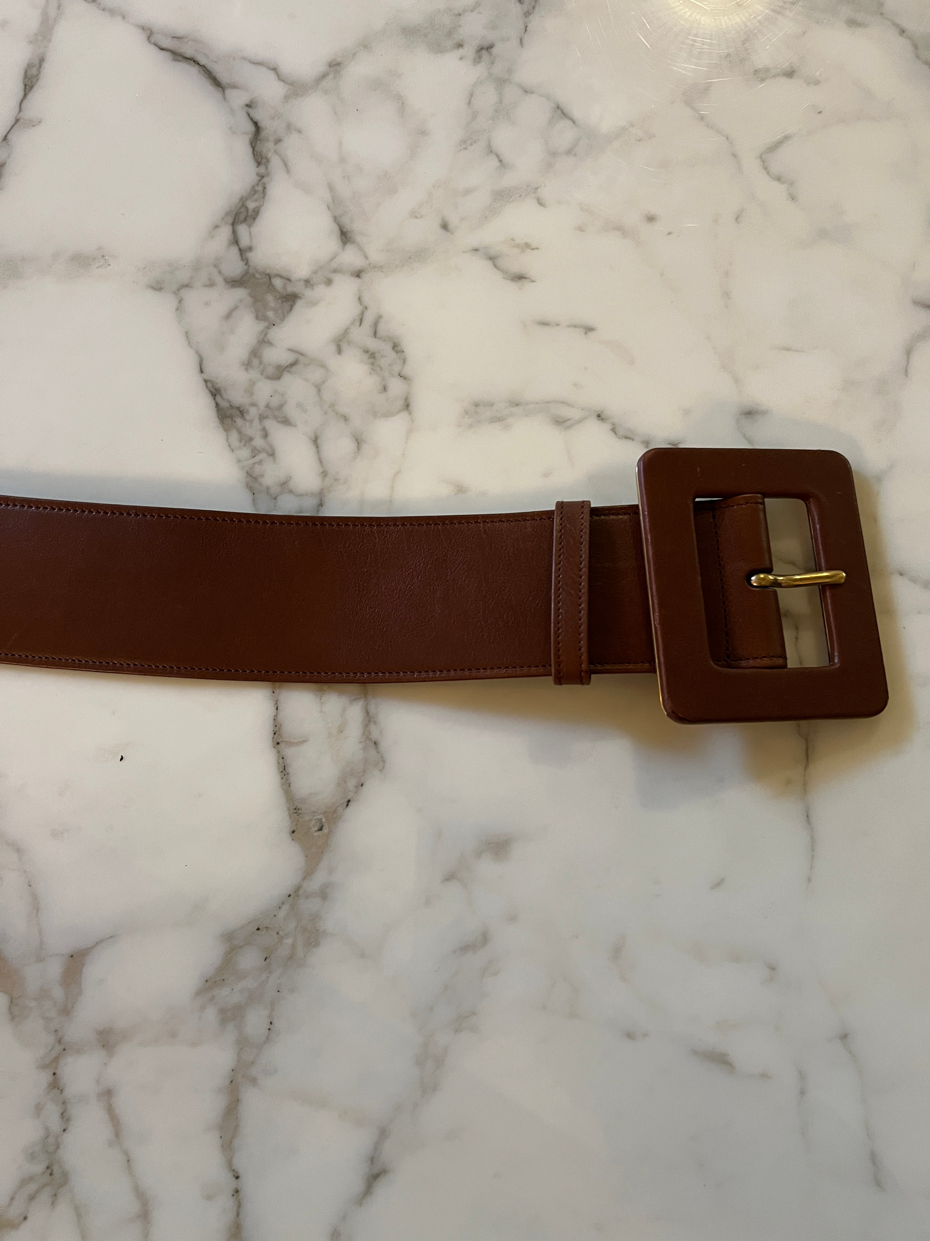 Ceinture Saint Laurent camel