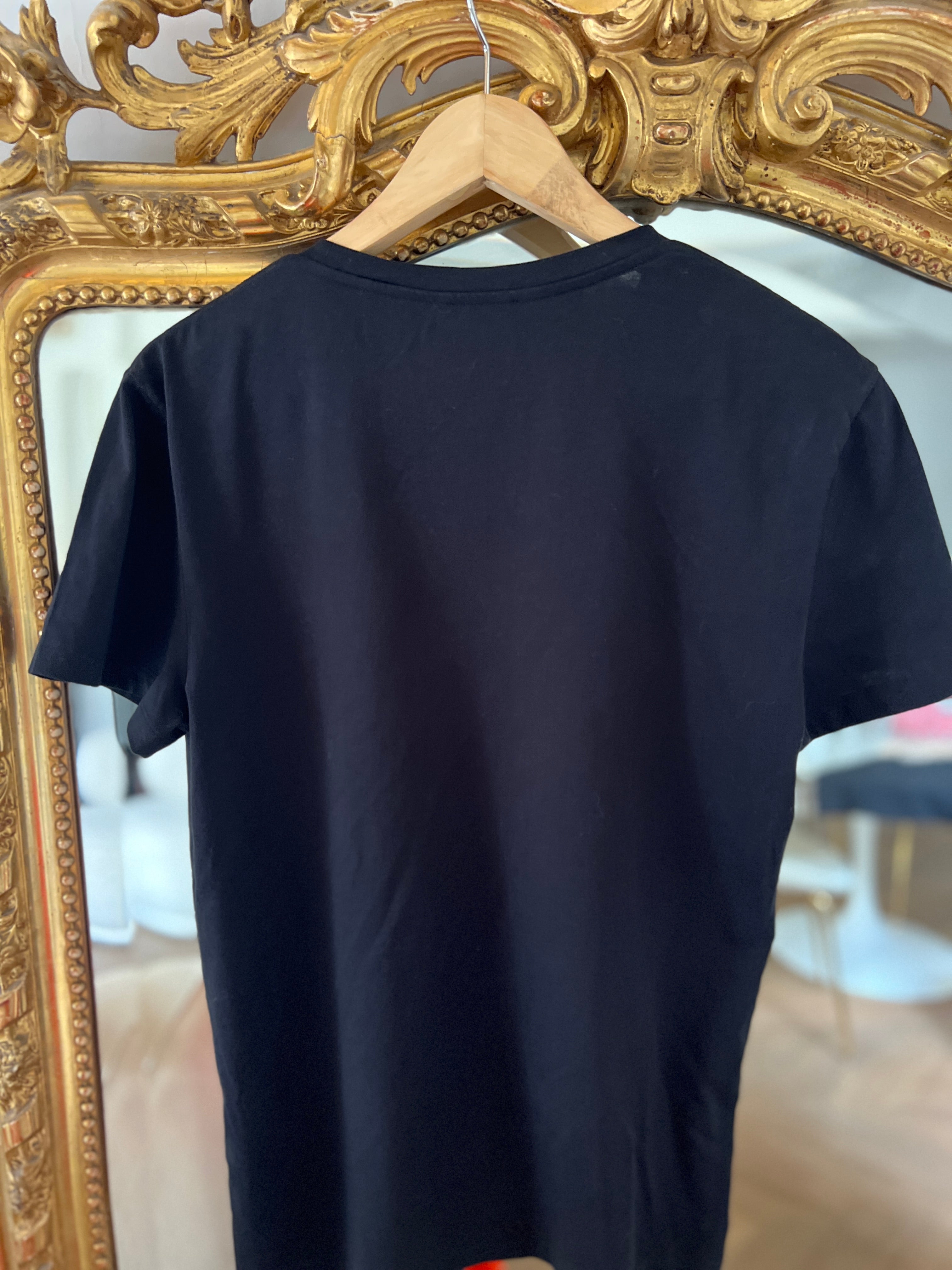T shirt Balmain noir et doré