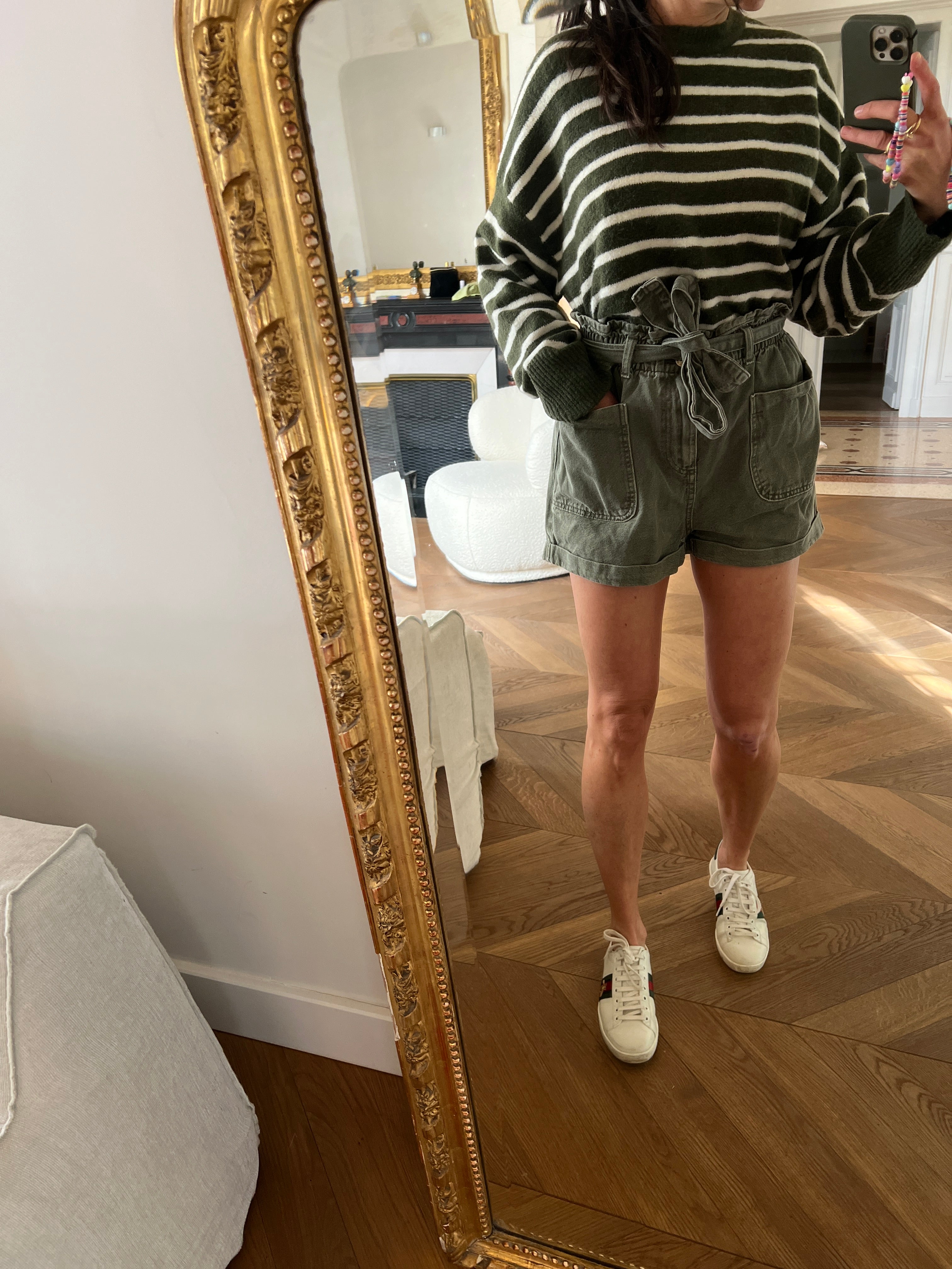 Aurianne Sinacola Short en jean Kaki Primark