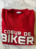 Charger l&#39;image dans la galerie, Sweat Claudie Pierlot rouge coeur de biker
