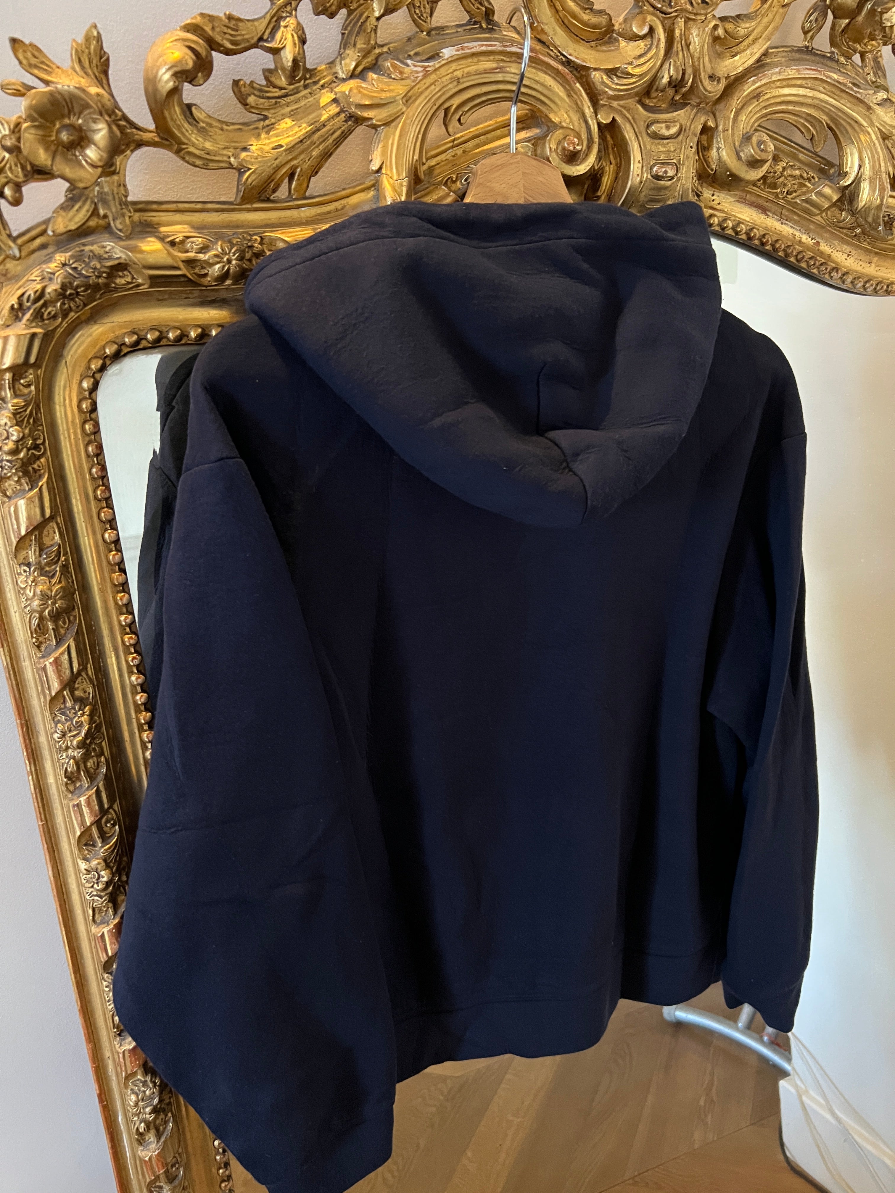 Sweat à capuche Sandro bleu marine strass