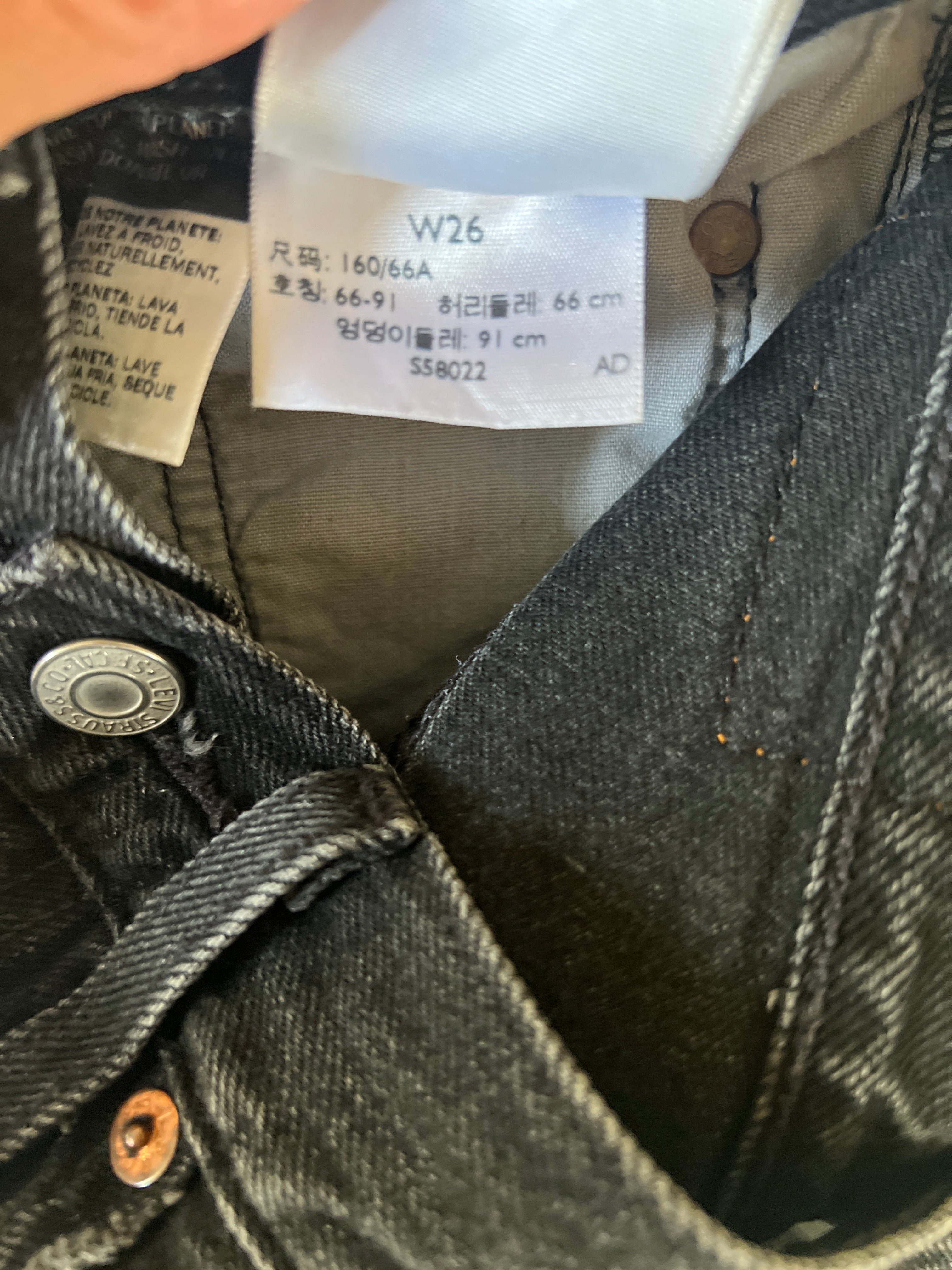 Short en Jean Levis noir 501